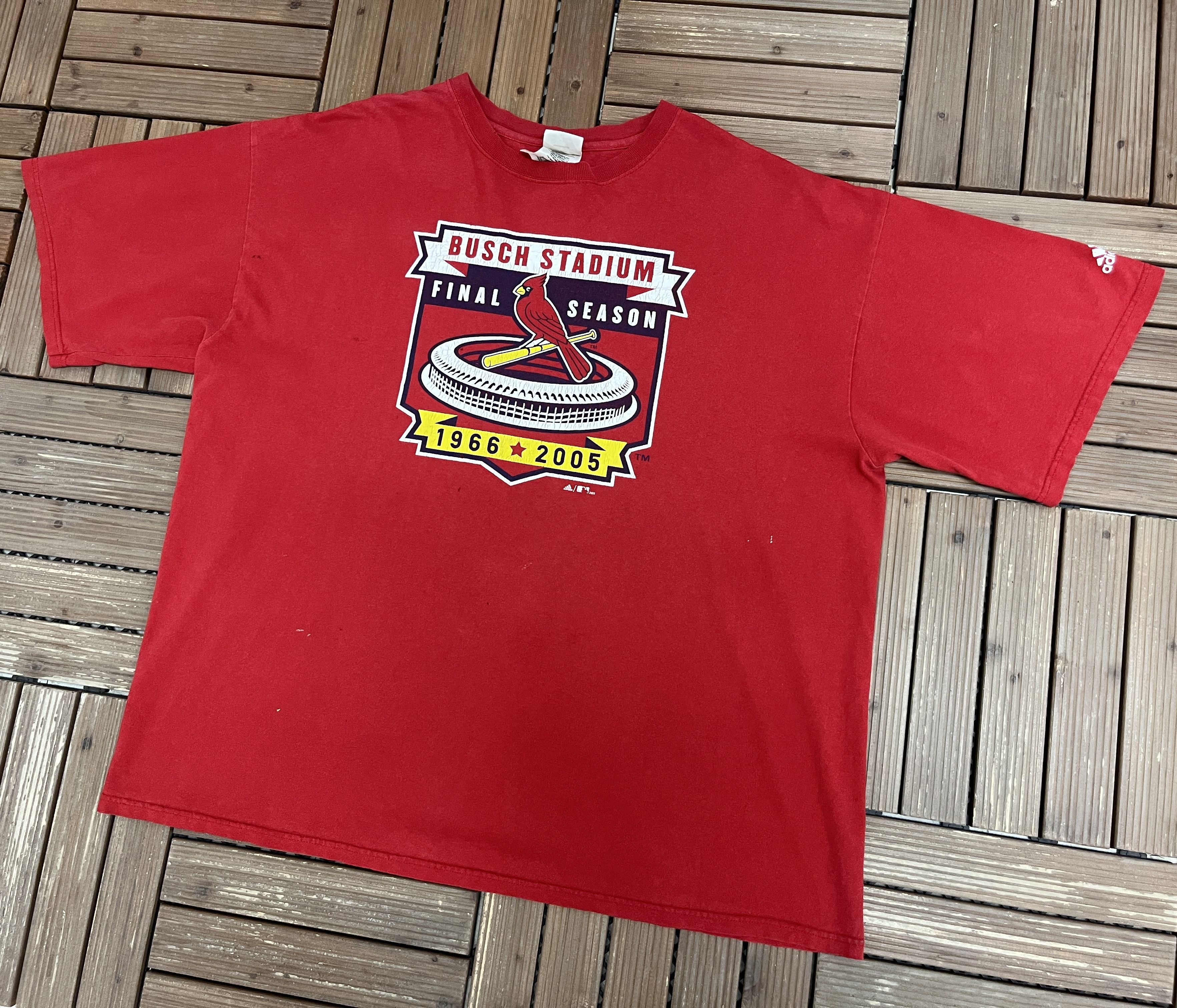 Adidas × Vintage St. Louis Cardinals Busch Stadium Final Season Vintage Tee Size US XXL / EU 58 / 5 - 3 Thumbnail