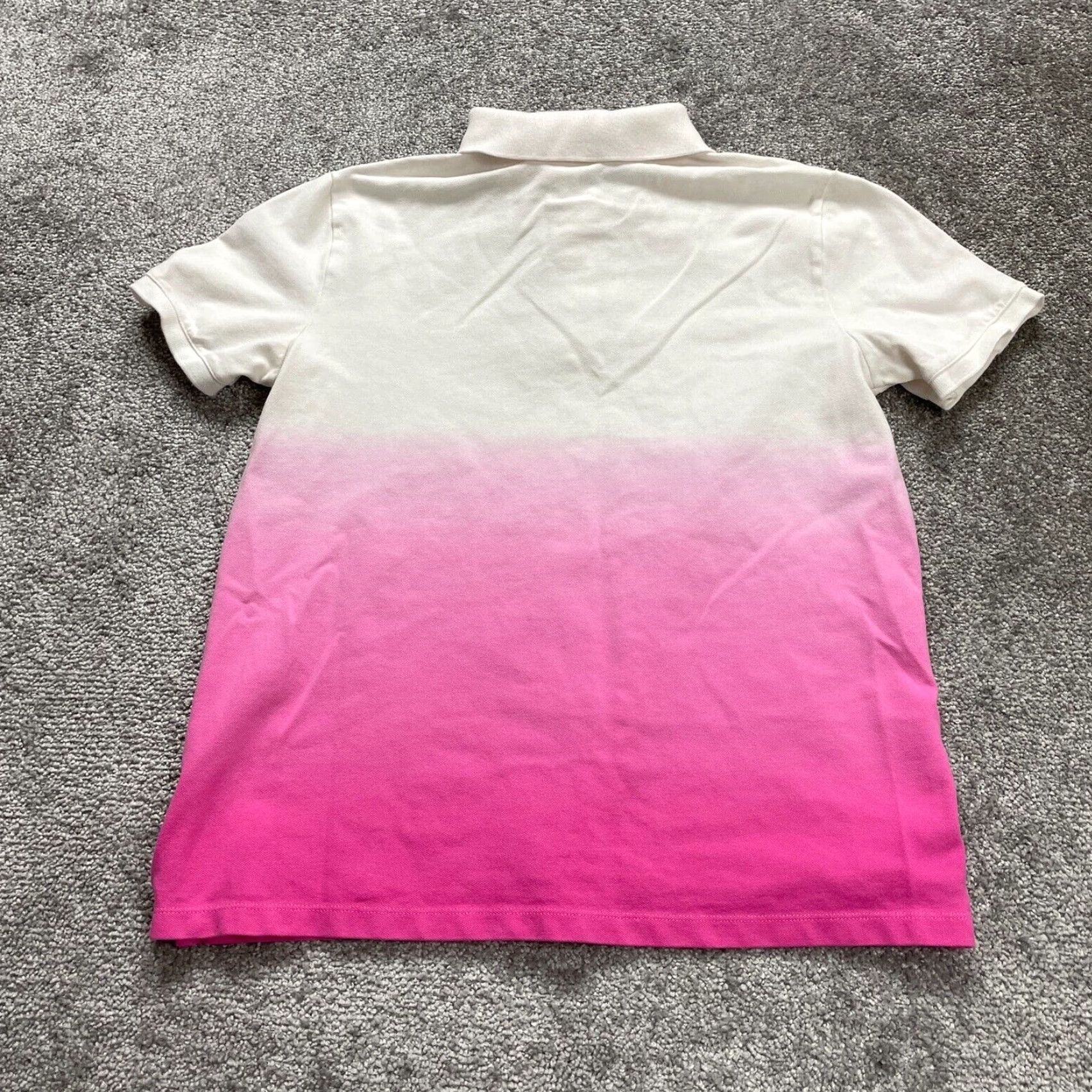 Lands' End Lands' End Polo Shirt Womens Small Pink Ombre Short Sleeve Collared Casual Shirt Size S Women Size S / US 4 / IT 40 - 2 Thumbnail