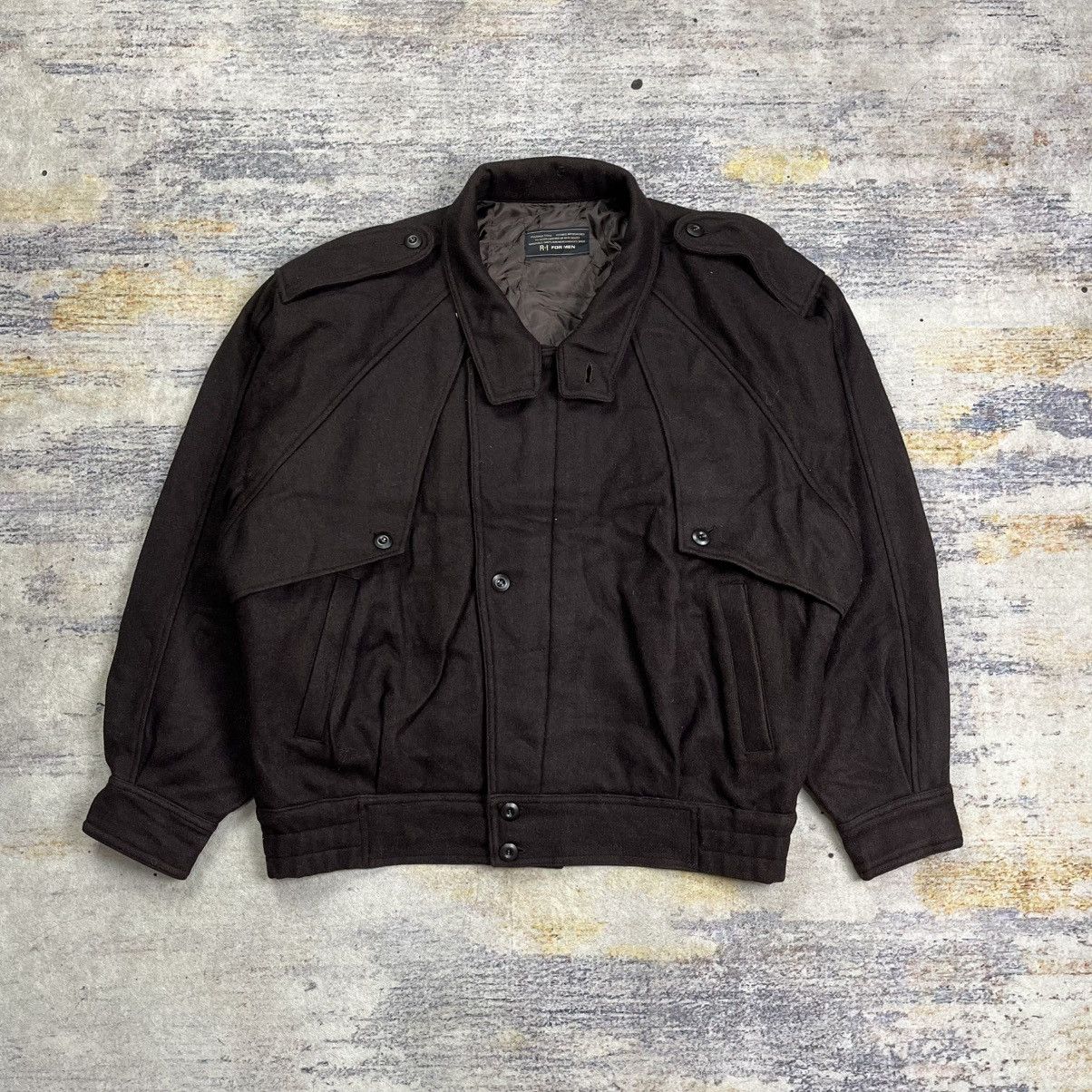 Issey Miyake Vintage 80s / 90s R-I for men wool bomber jacket Size US L / EU 52-54 / 3 - 1 Thumbnail