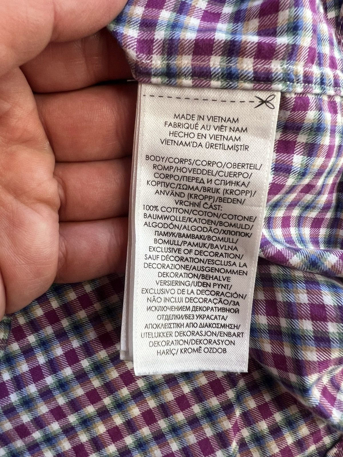Ralph Lauren Ralph Lauren Classic Fit Plaid Shirt XL Purple Blue Green Size US XL / EU 56 / 4 - 7 Thumbnail