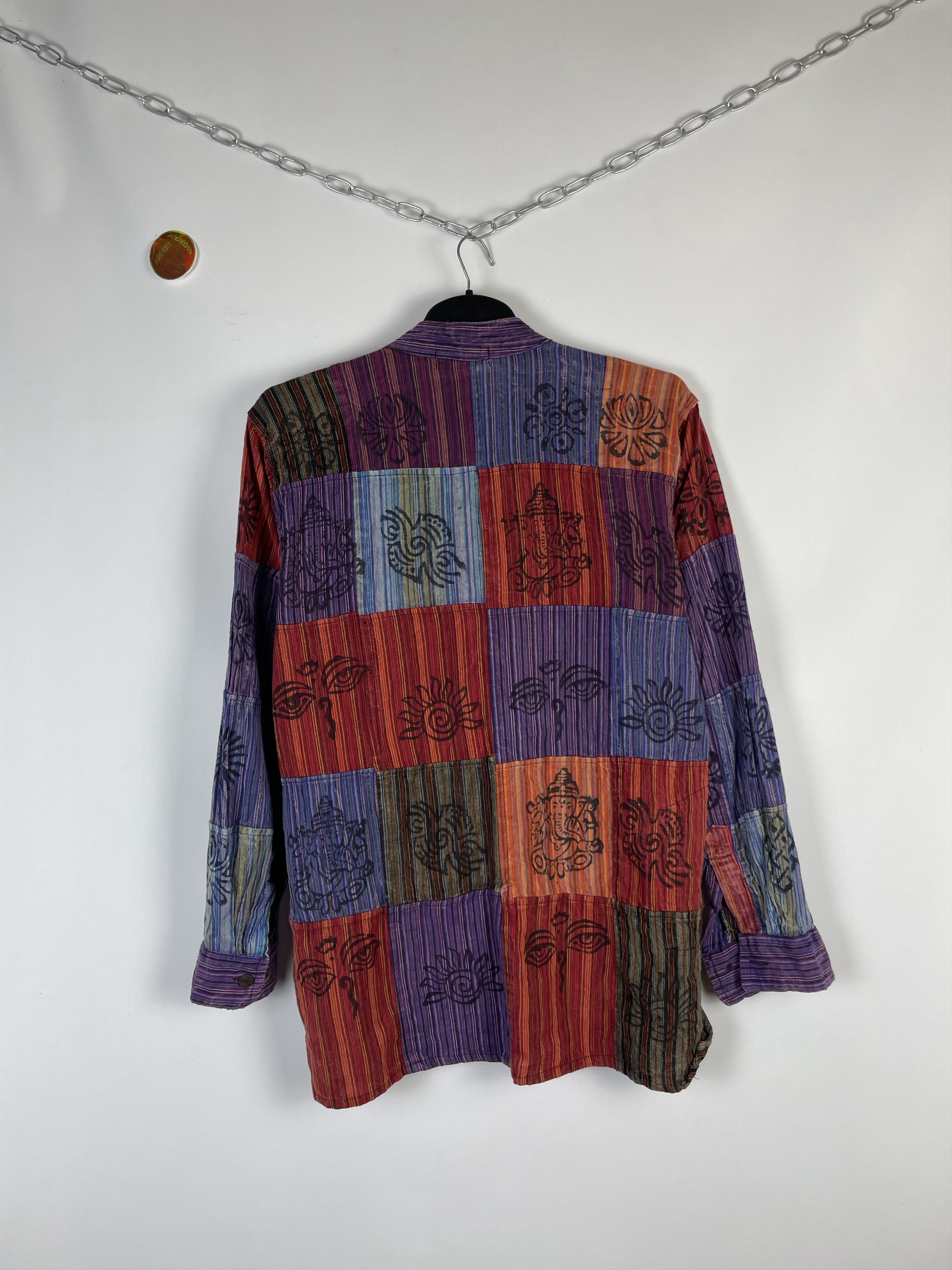 Japanese Brand Nepal Traditional Handmade Patchwork Shirt Custom Size US L / EU 52-54 / 3 - 8 Thumbnail