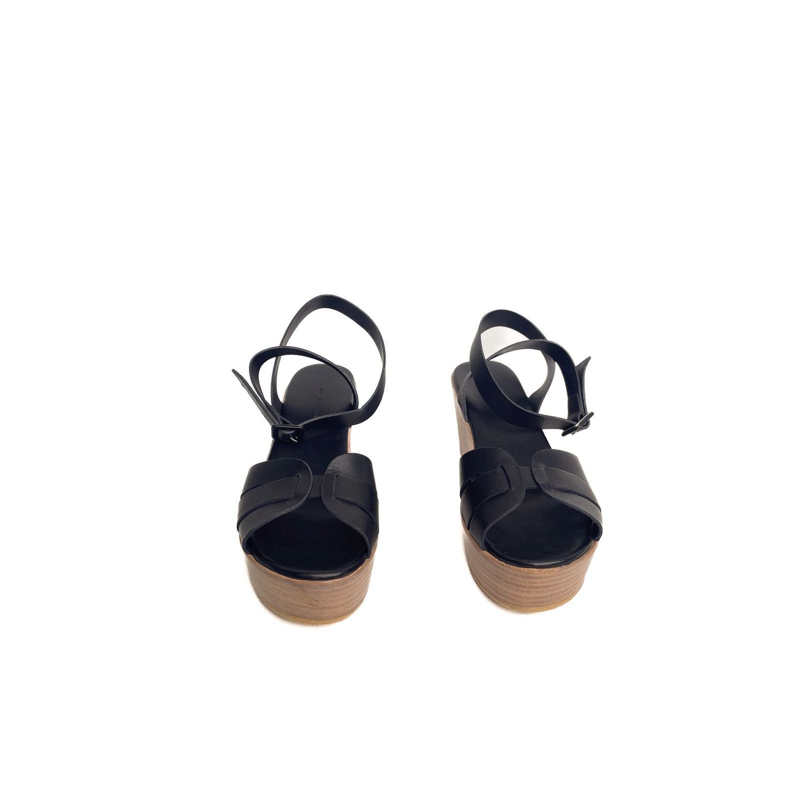 Scanlan Theodore Black Platform Sandals Size US 7 / IT 37 - 3 Thumbnail