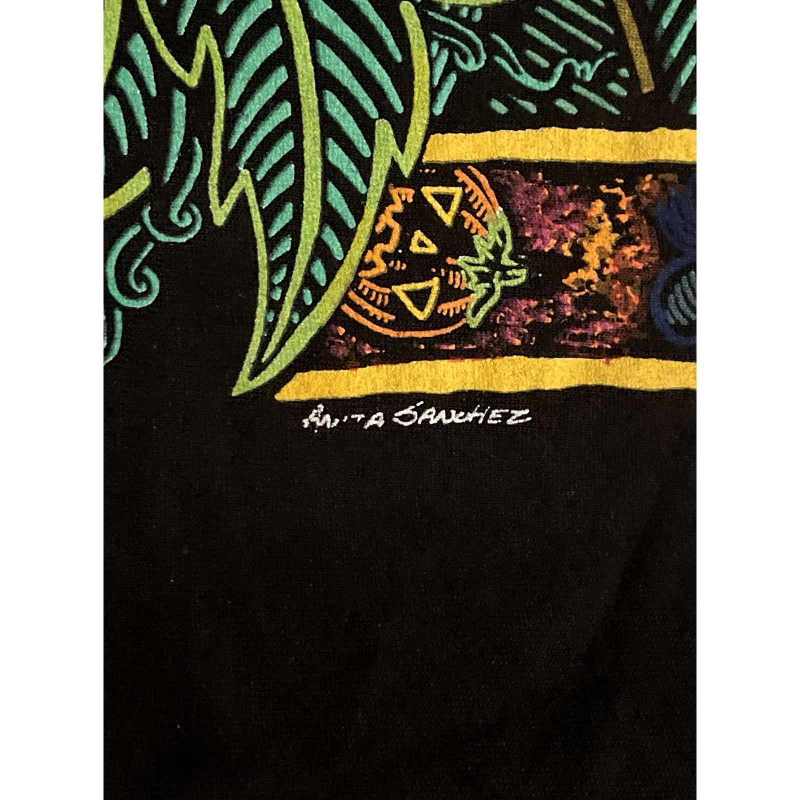 Vintage VINTAGE 1990s Halloween Pumpkin T-Shirt Men M Black Cotton Blend Graphic Tee | Tennessee River | Crew Neck | Jack O Lantern Theme Size US M / EU 48-50 / 2 - 5 Thumbnail