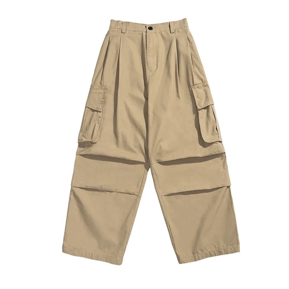 Japanese Brand × Vintage Japanese Style Beige Baggy Cargo Pants Size US 34 / EU 50 - 5 Thumbnail