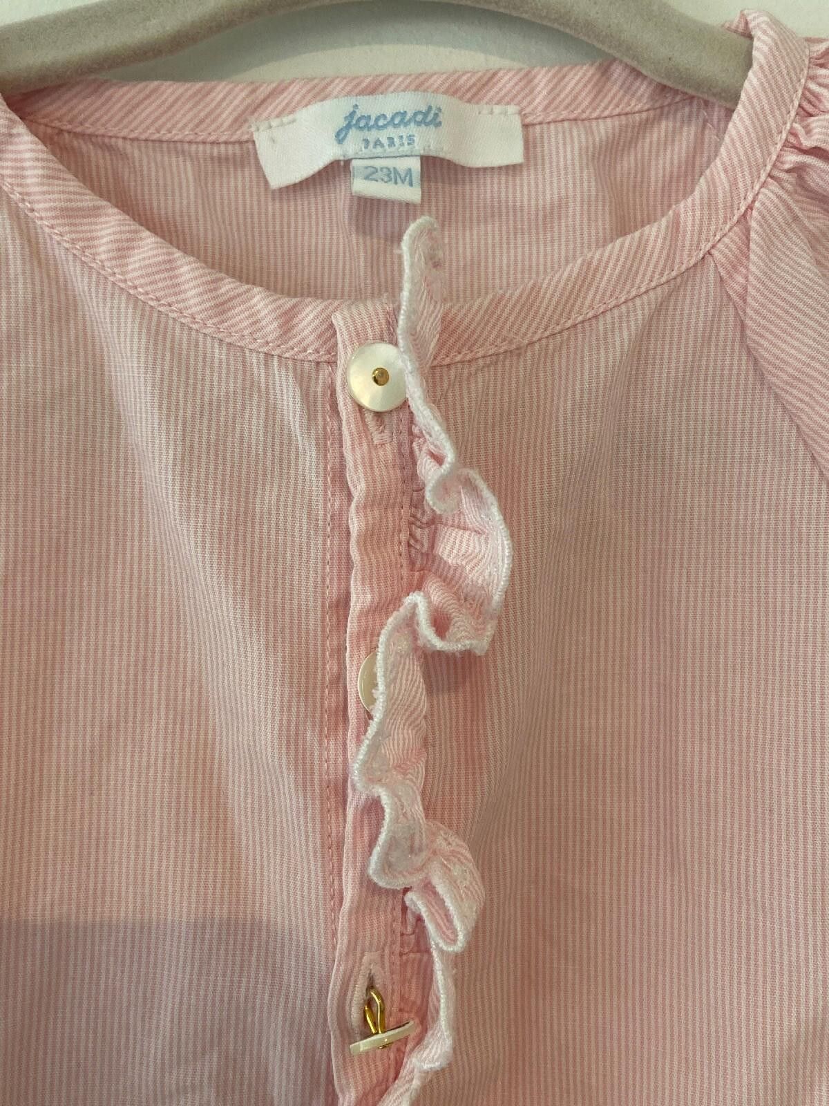 Designer Jacadi Pink Button Up Shirt Brand New Size US XXS / EU 40 - 2 Thumbnail