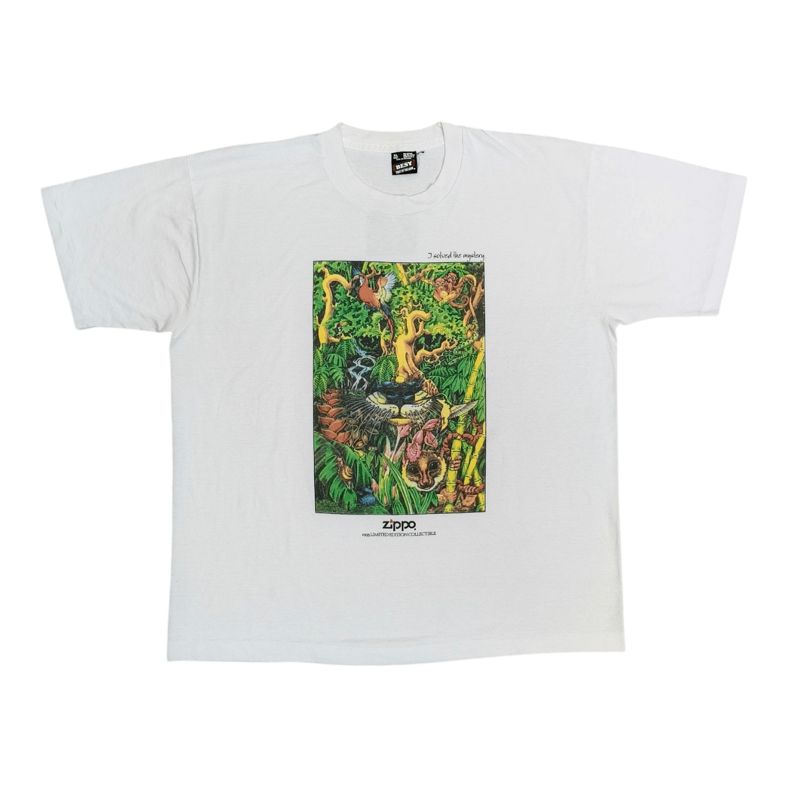 Zippo Vintage 1993 Zippo “I Solved the Mystery” Jungle Graphic T Size US XL / EU 56 / 4 - 1 Thumbnail