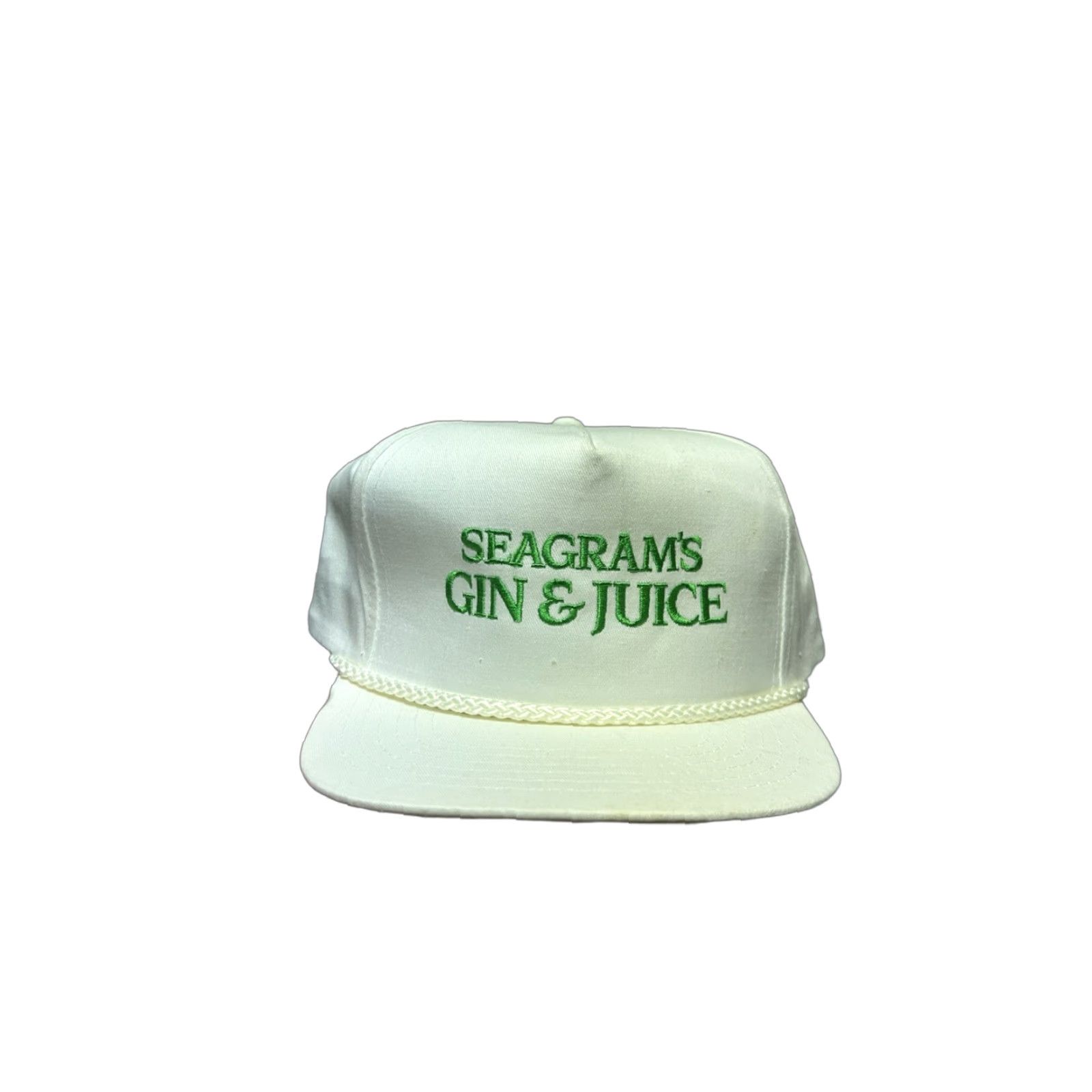 Vintage VINTAGE SnapBack Hat Cap Seagram’s Gin & Juice Embroidered Hip Hop White Mens Adjustable Cap Size ONE SIZE - 1 Thumbnail