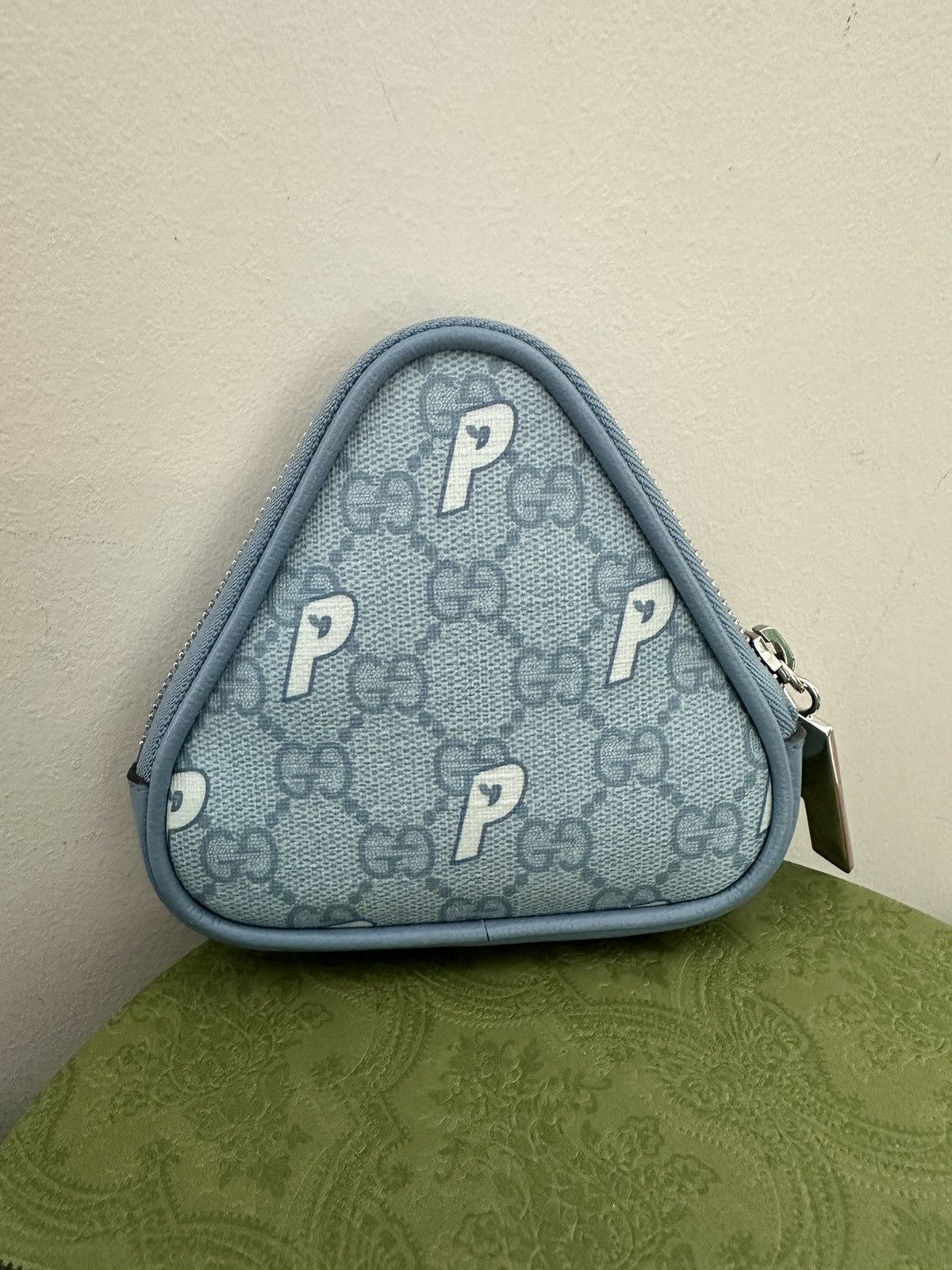 image of Gucci x Palace Coin Purse in Blue, Men's