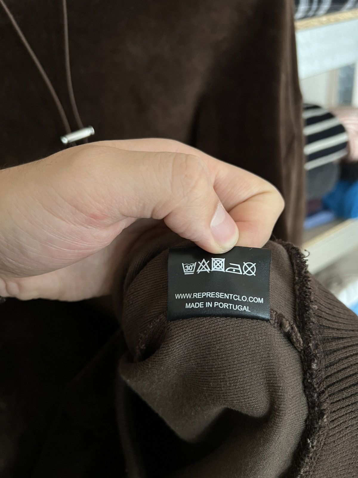 Represent Clo. Represent Clothing Velour Velvet Hoodie Brown Basic Size M Size US M / EU 48-50 / 2 - 6 Thumbnail