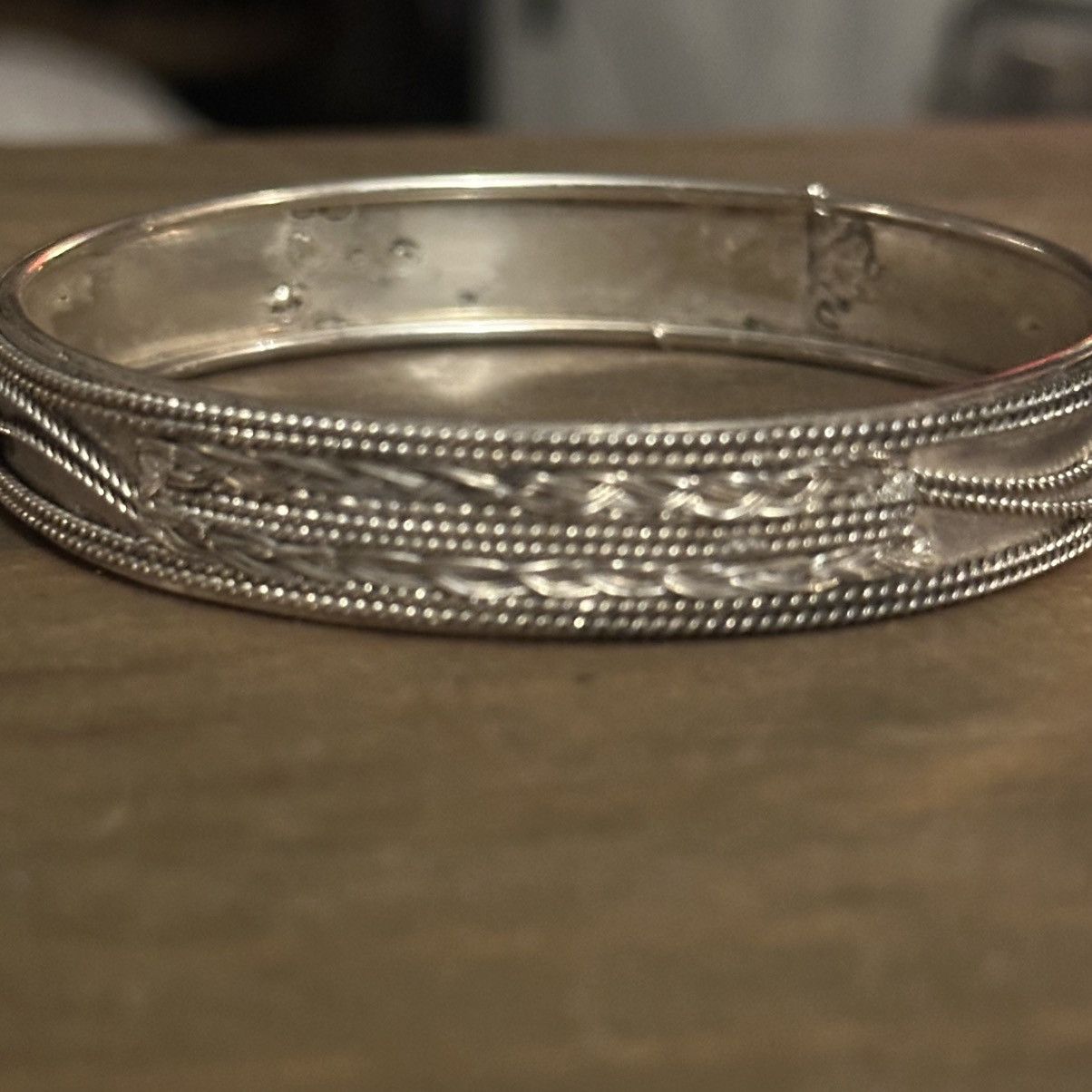 Vintage Vintage silver intricate design bangle bracelet Size ONE SIZE - 6 Thumbnail