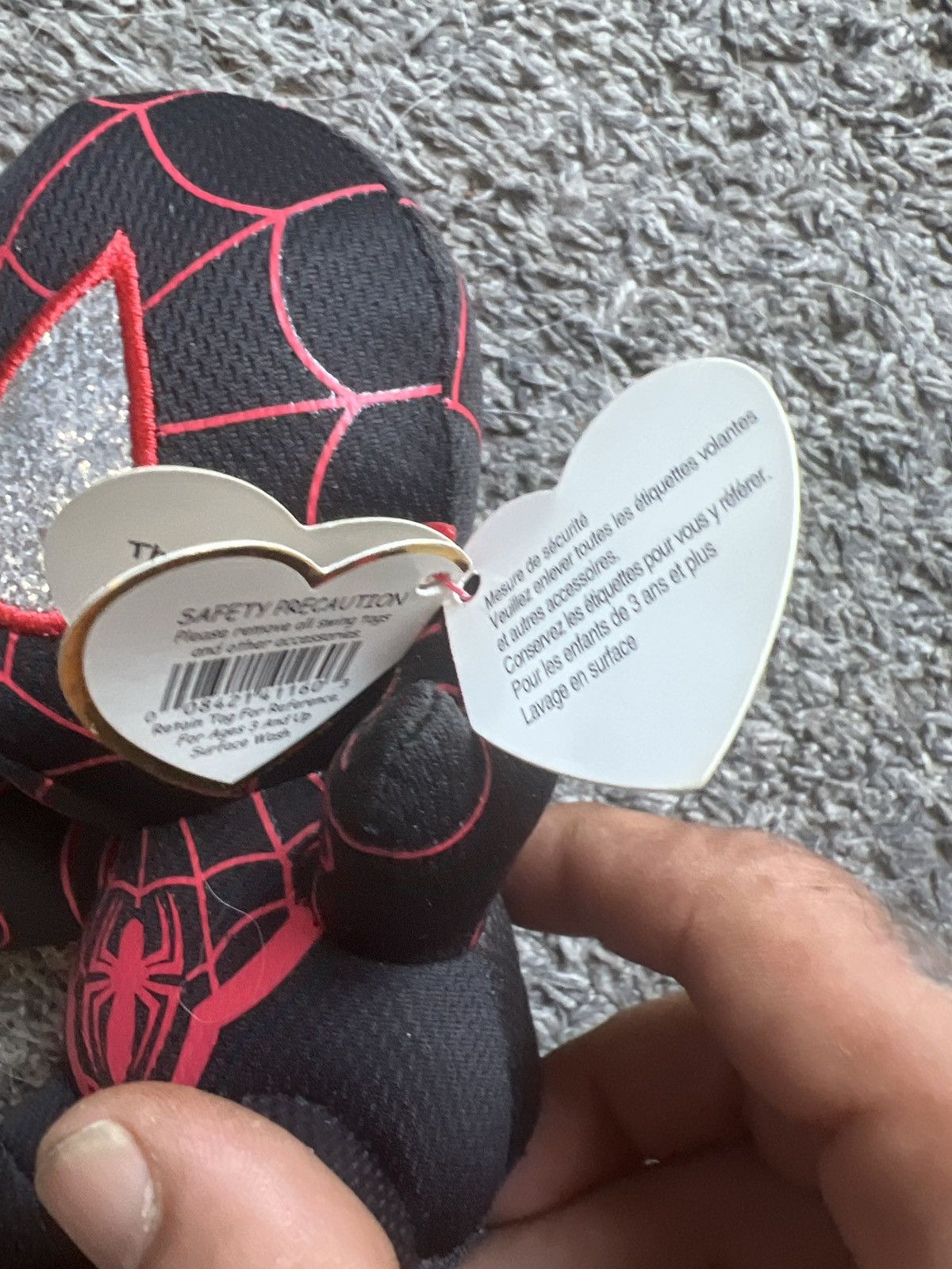 Marvel Comics 2020 Marvel Ty Spider-Man (Miles Morales) Beanie Baby Size ONE SIZE - 5 Thumbnail