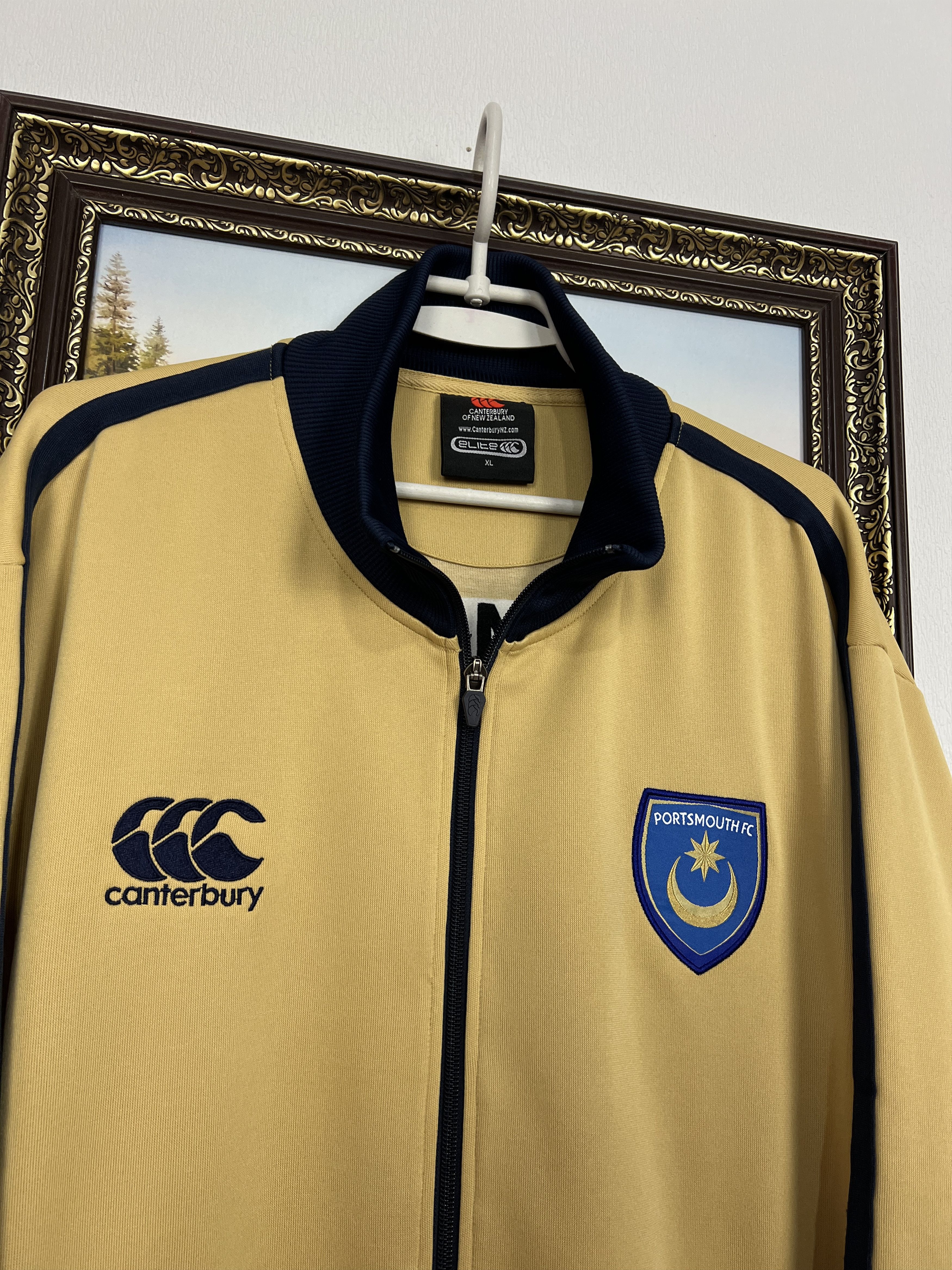 Vintage Portsmouth Football Jacket Soccer Track Top Zip Rare Size US XL / EU 56 / 4 - 3 Thumbnail