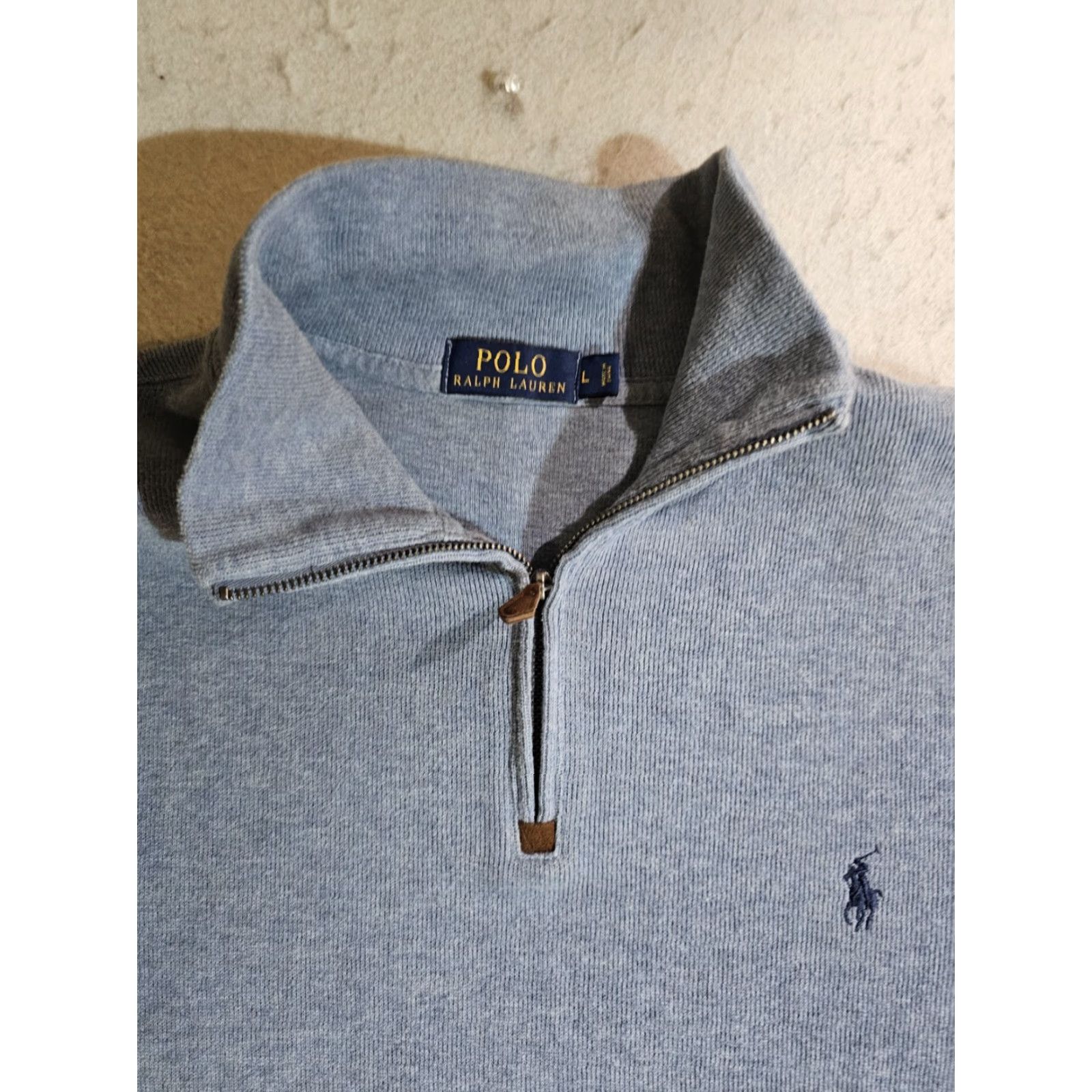 Polo Ralph Lauren VINTAGE: Polo Ralph Lauren Classic Jersey 1/4 Zip Pullover Jumper Mens Large Blue Polo Ralph Lauren Jersey 1/4 Zip Pullover Jumper Mens Large Blue Size US L / EU 52-54 / 3 - 3 Thumbnail