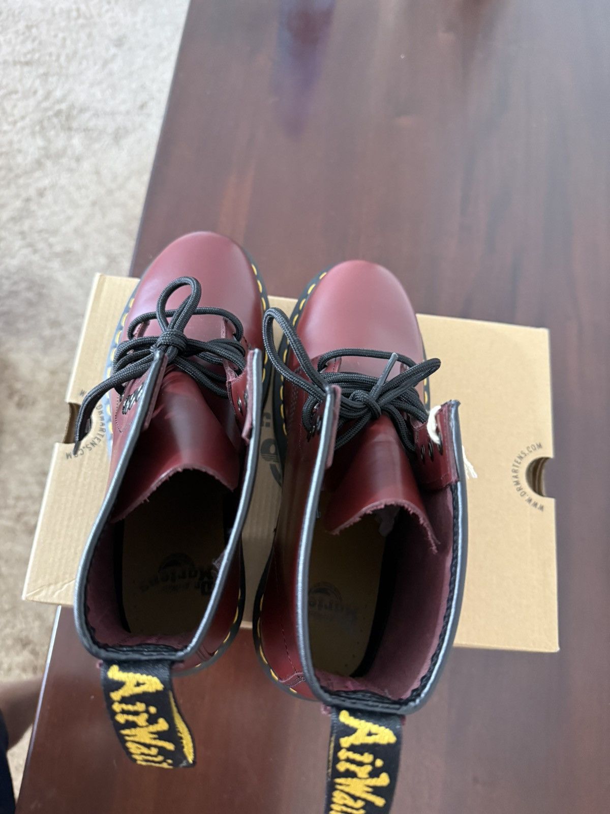 Dr. Martens NWT Dr. Martens 1460 Smooth Leather Lace Up Cherry Red Boots Size US 8 / EU 41 - 18 Thumbnail