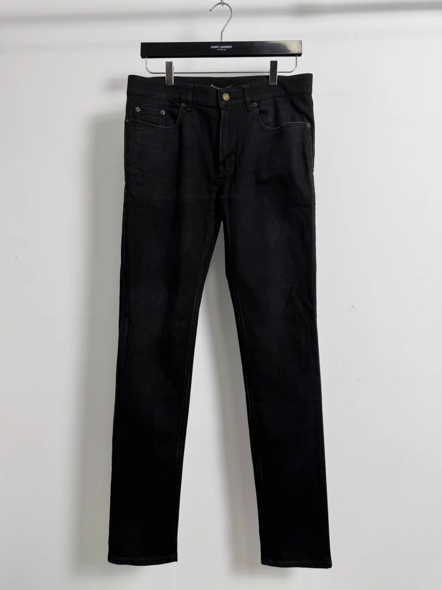 Saint Laurent Paris SLP 20FW D02 Black Distressed Jeans 32 Unaltered Size US 32 / EU 48 - 1 Thumbnail