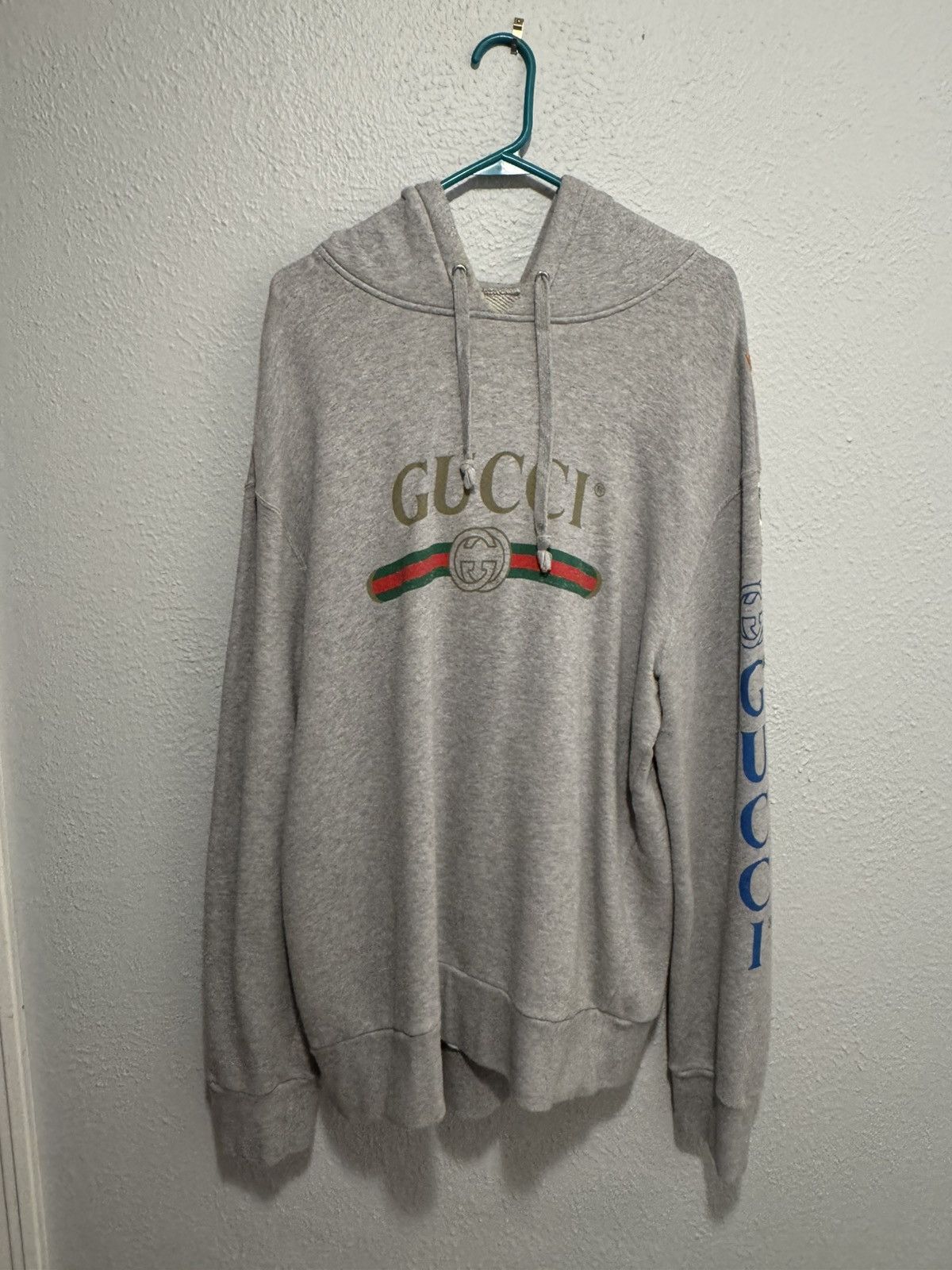 Gucci Gucci Embroidered Dragon Grey Cotton Hoodie Size US XL / EU 56 / 4 - 1 Thumbnail