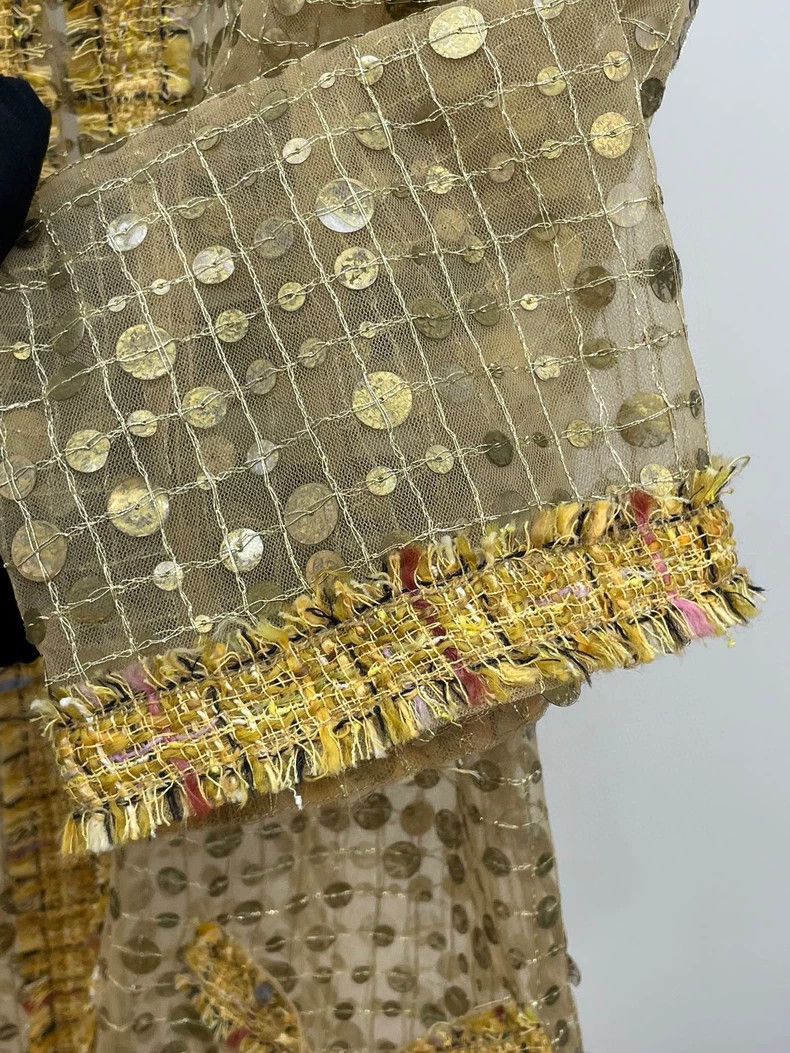 Chanel Chanel Gold Sequined Fringe Top -2505 Size US XS / EU 42 / 0 - 3 Thumbnail