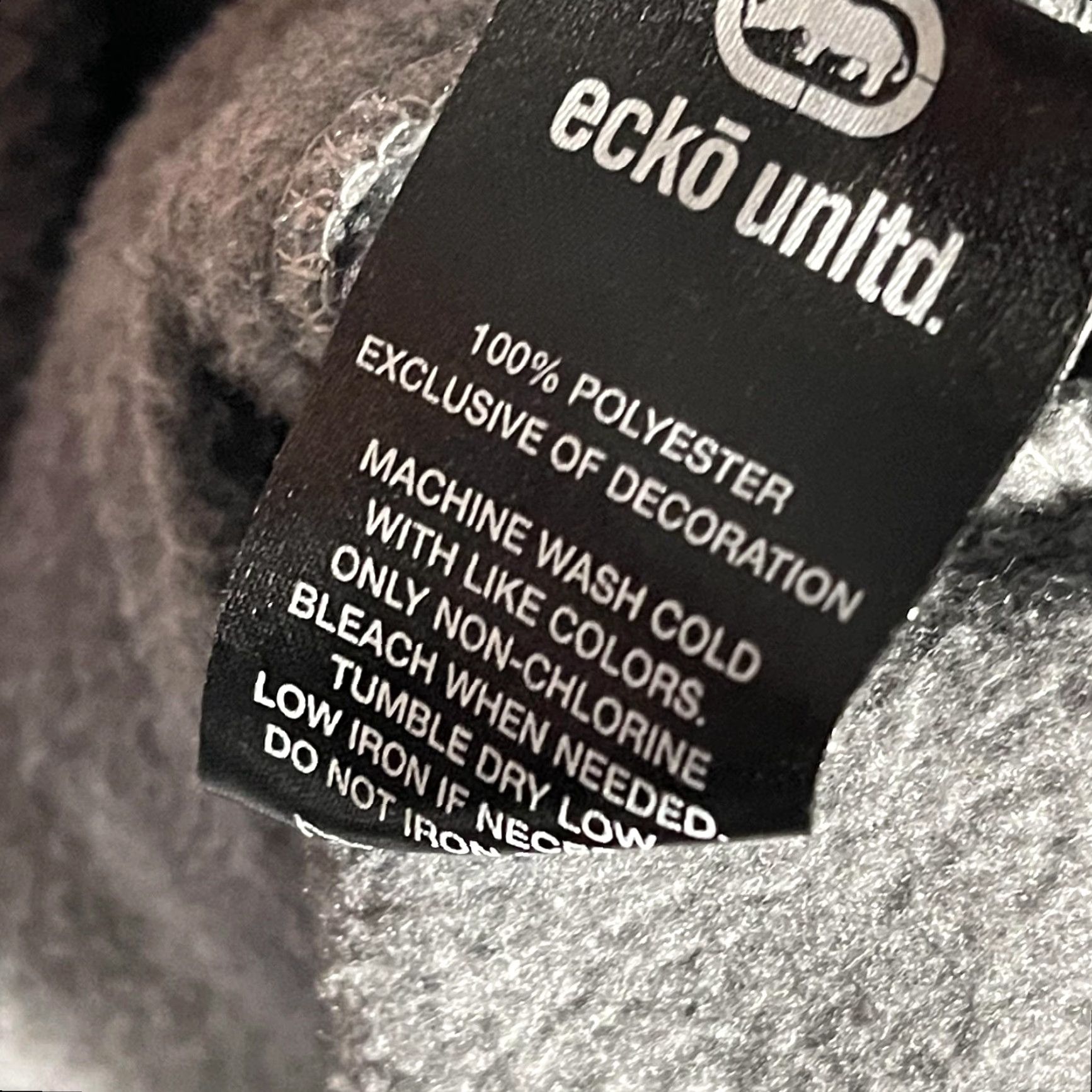 Ecko Unltd. Ecko Unltd Hoodie Mens XL Gray Full Zip Fleece Sleeve Graphic Streetwear Size US XL / EU 56 / 4 - 7 Thumbnail