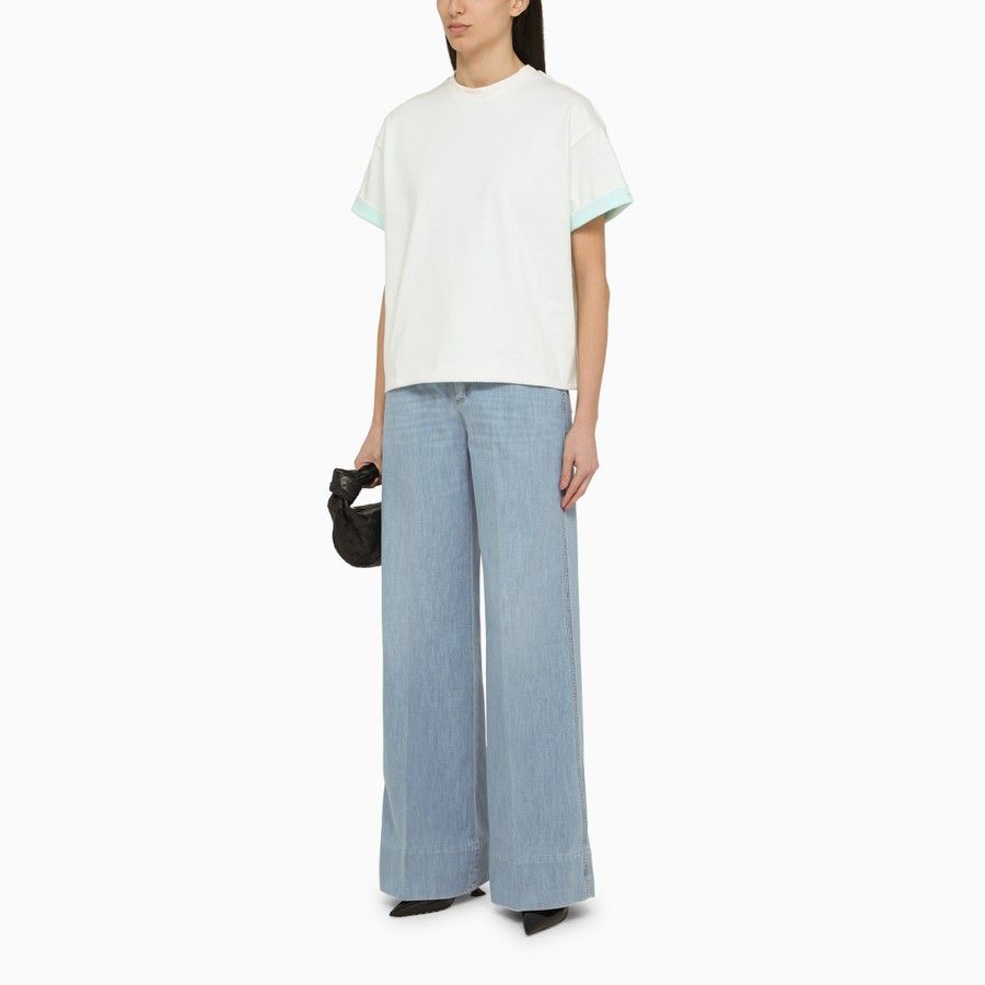 Bottega Veneta o1d2blof0824 Cotton Crew-neck T-Shirt in White Size XS / US 0-2 / IT 36-38 - 2 Thumbnail