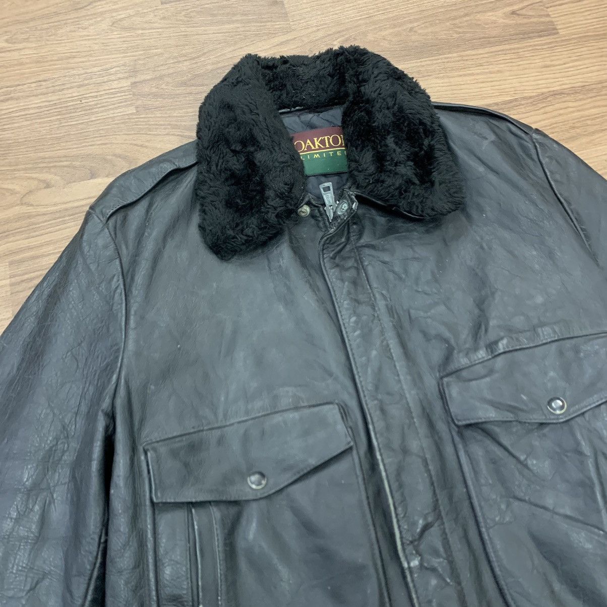 Vintage Vintage Oakton Limited Bomber Fight Leather Jacket Size US M / EU 48-50 / 2 - 2 Thumbnail