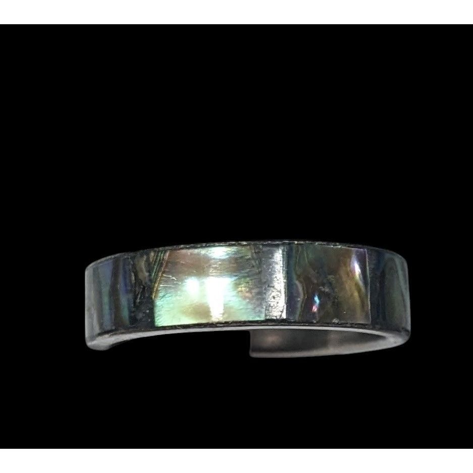 Other Vintage Silver Tone Shell Inlay Ring Size 4 3/4 Size ONE SIZE - 5 Thumbnail
