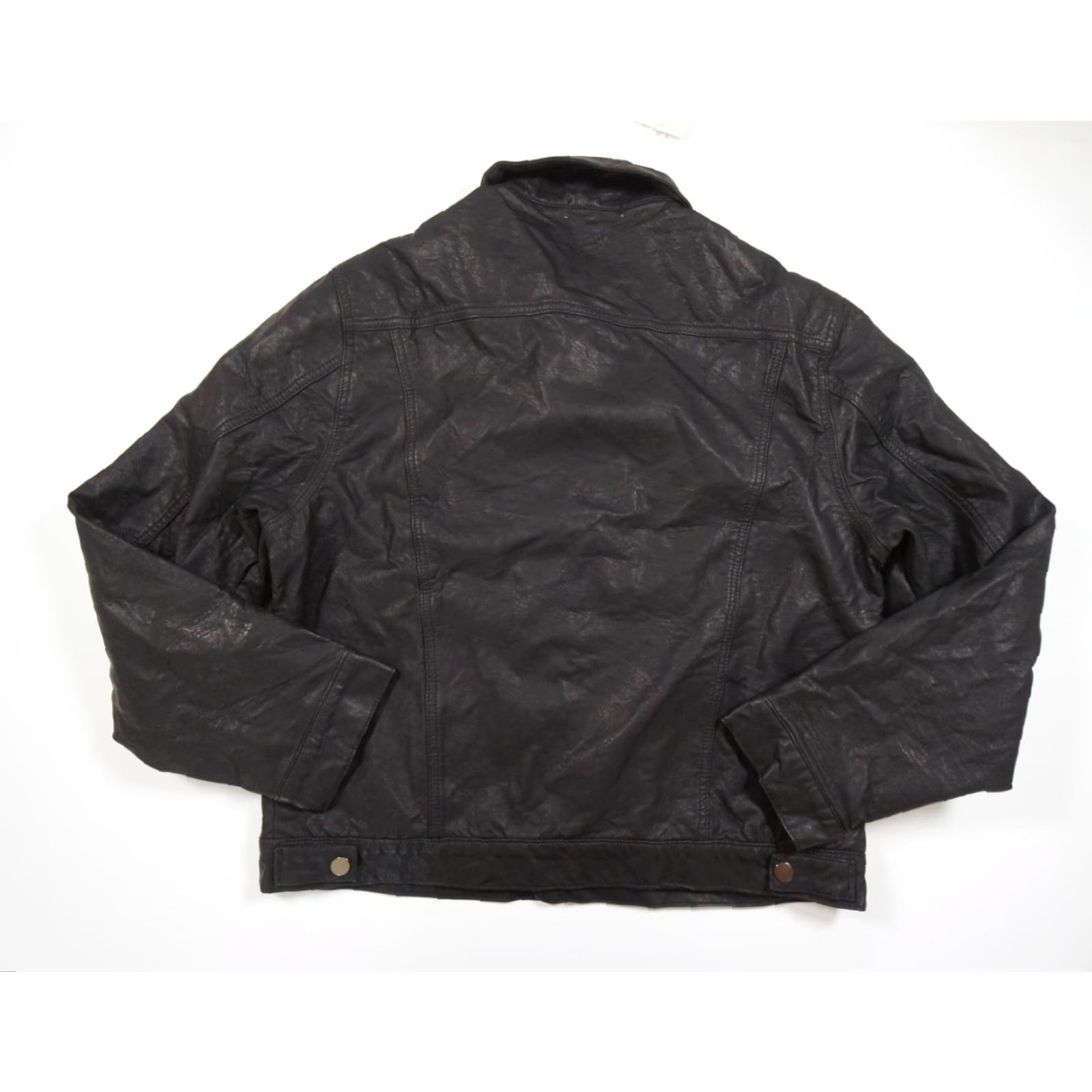 MNML Mnml Jacket Mens Large Black Faux Leather Trucker Bomber Outdoor Casual Workwear NEW Size US L / EU 52-54 / 3 - 6 Thumbnail