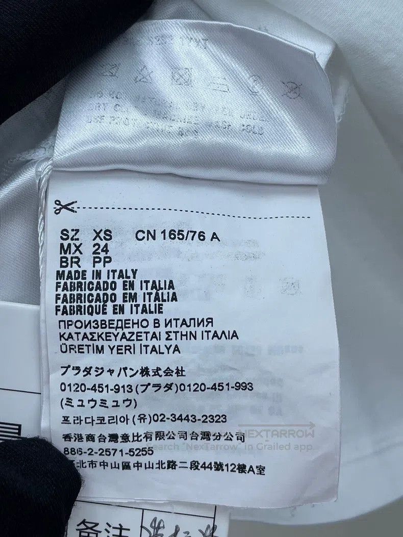 Miu Miu Miu Miu Size XS White patch logo short sleeves Size XS / US 0-2 / IT 36-38 - 6 Thumbnail