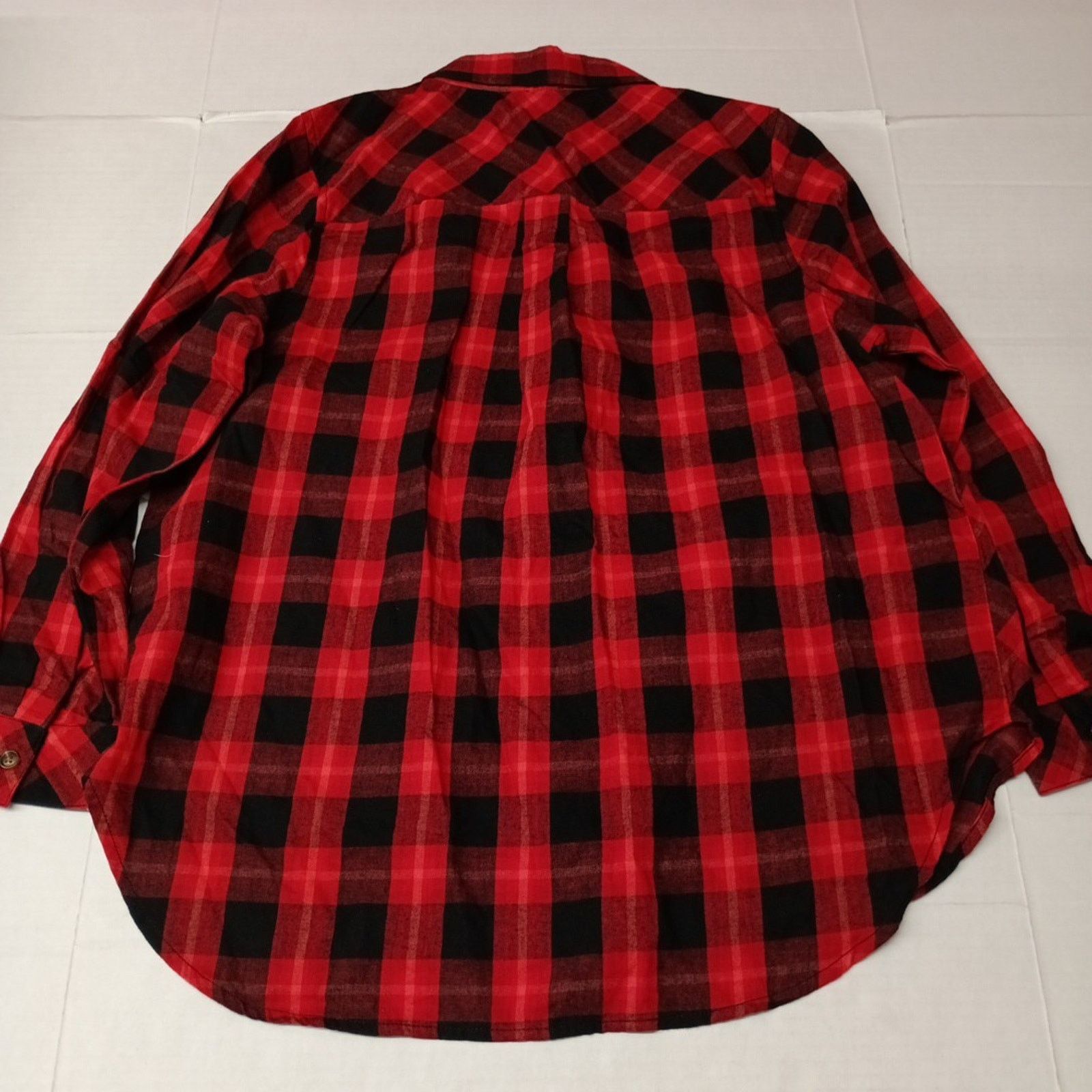 Other Terra & Sky Shirt Women's 1X (16W-18W) Red Black Plaid Size XL / US 12-14 / IT 48-50 - 8 Thumbnail