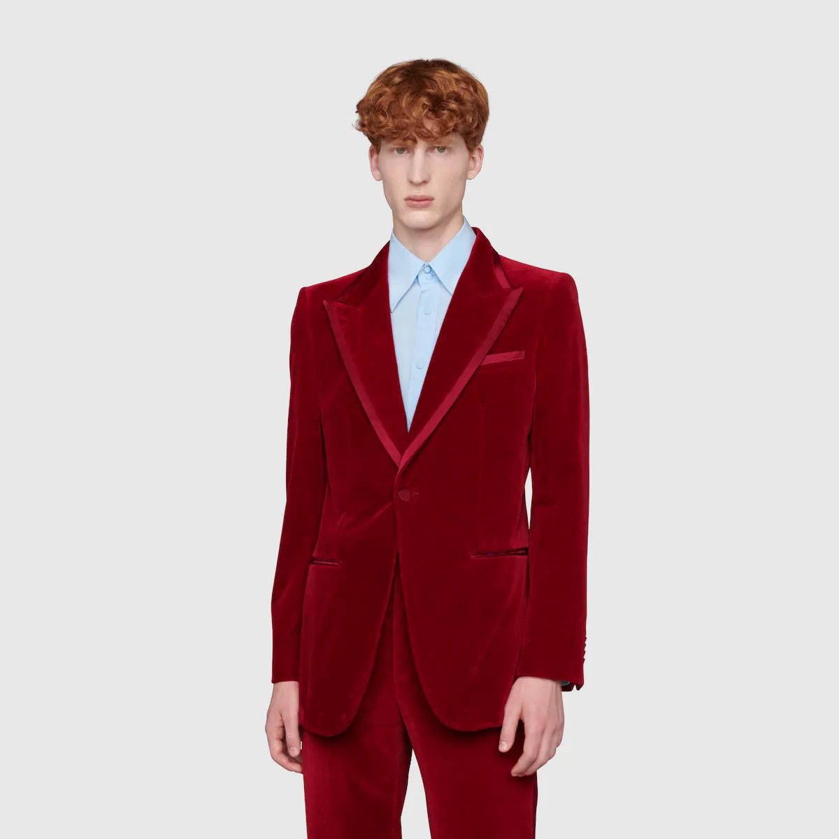 Gucci Gucci Red Velvet Blazer Size 38R - 20 Thumbnail