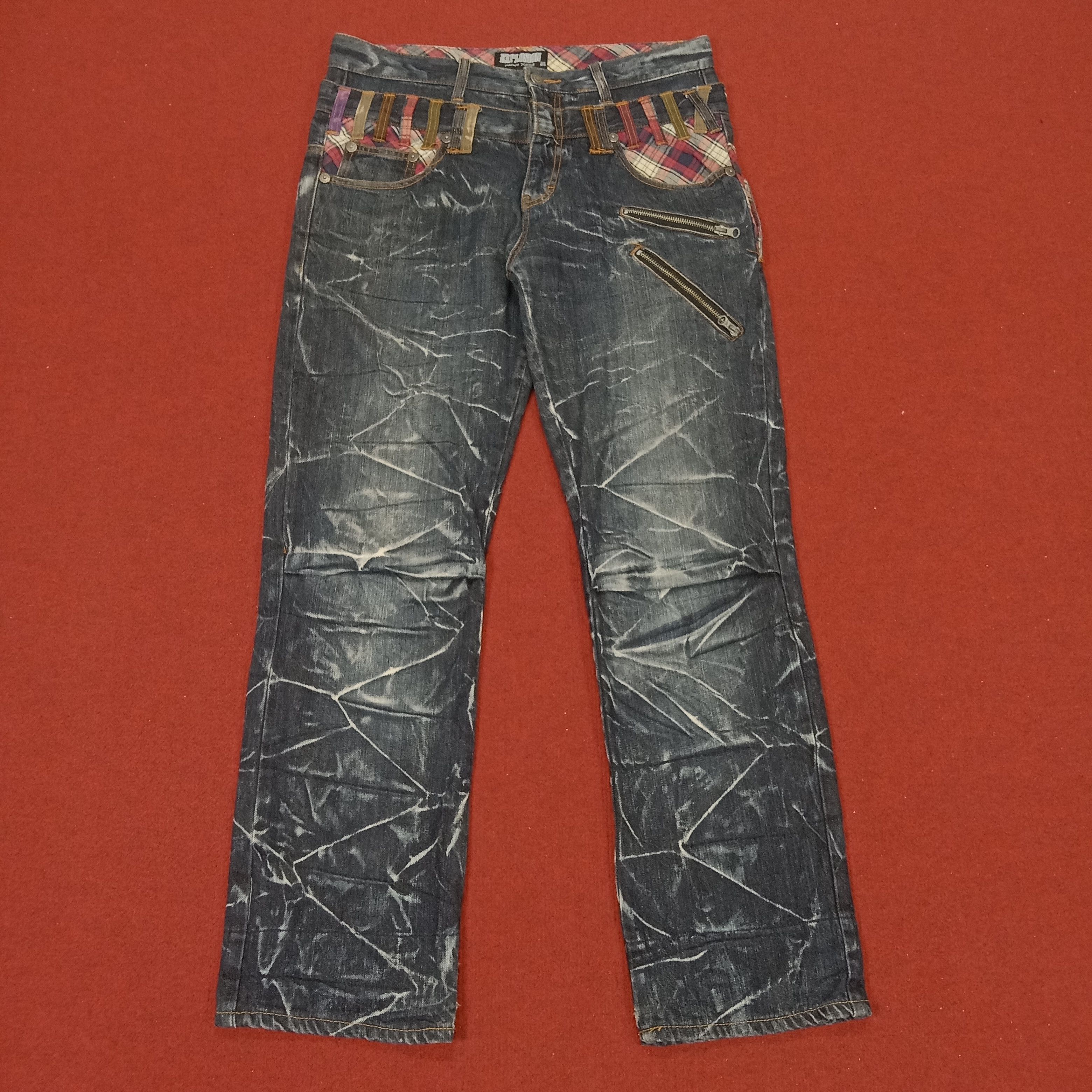 Japanese Brand Explosion Fashion Style Rare Design Jeans Size US 33 - 1 Thumbnail