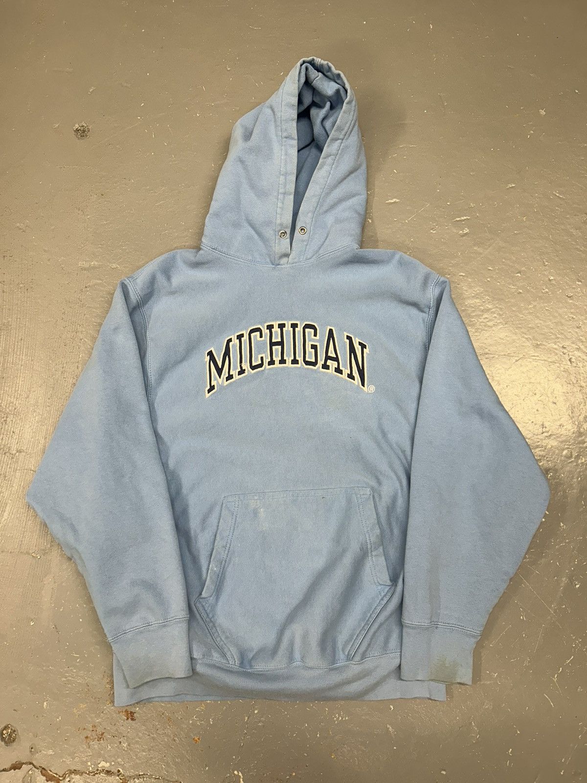 Vintage Crazy Vintage 90s Baby Blue Michigan University Hoodie Size US S / EU 44-46 / 1 - 1 Thumbnail