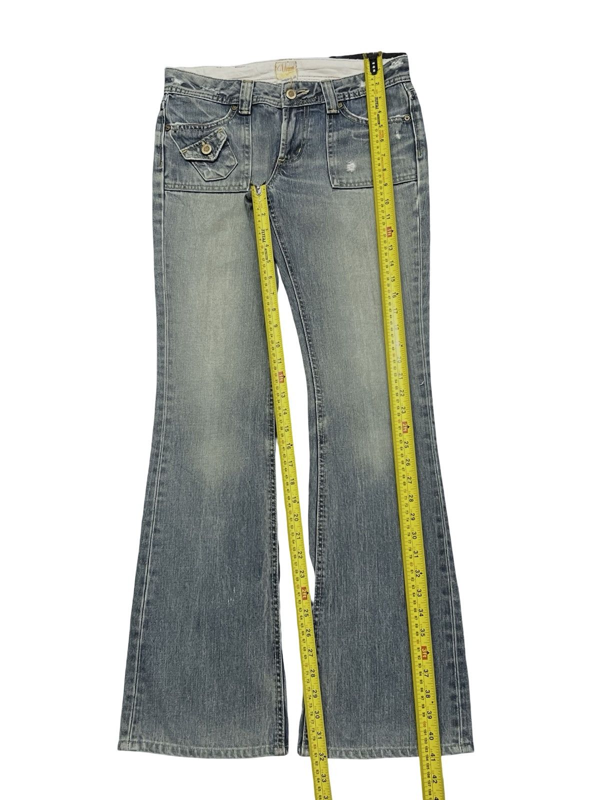 Edwin Vintage SOMETHING by EDWIN Made in Japan Y2K Bootcut Denim Size 31" - 13 Thumbnail