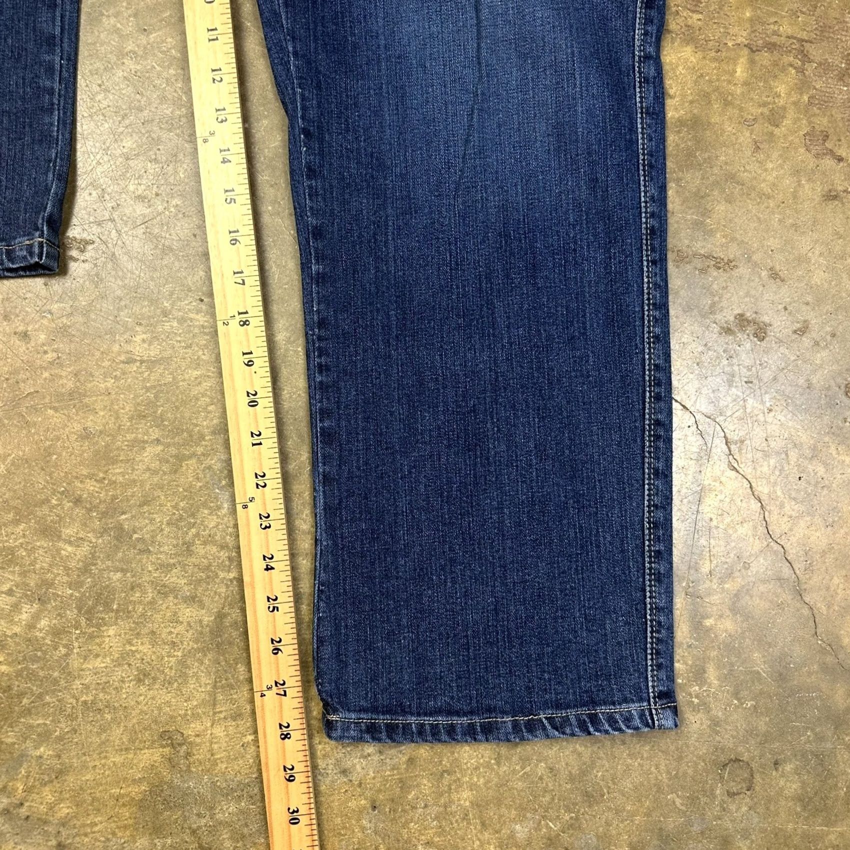 Lee Lee Womens Blue Denim Straight Leg Stretch Jeans 16P Comfort Waistband 32x28 Size 38" / US 16 / IT 52 - 5 Thumbnail