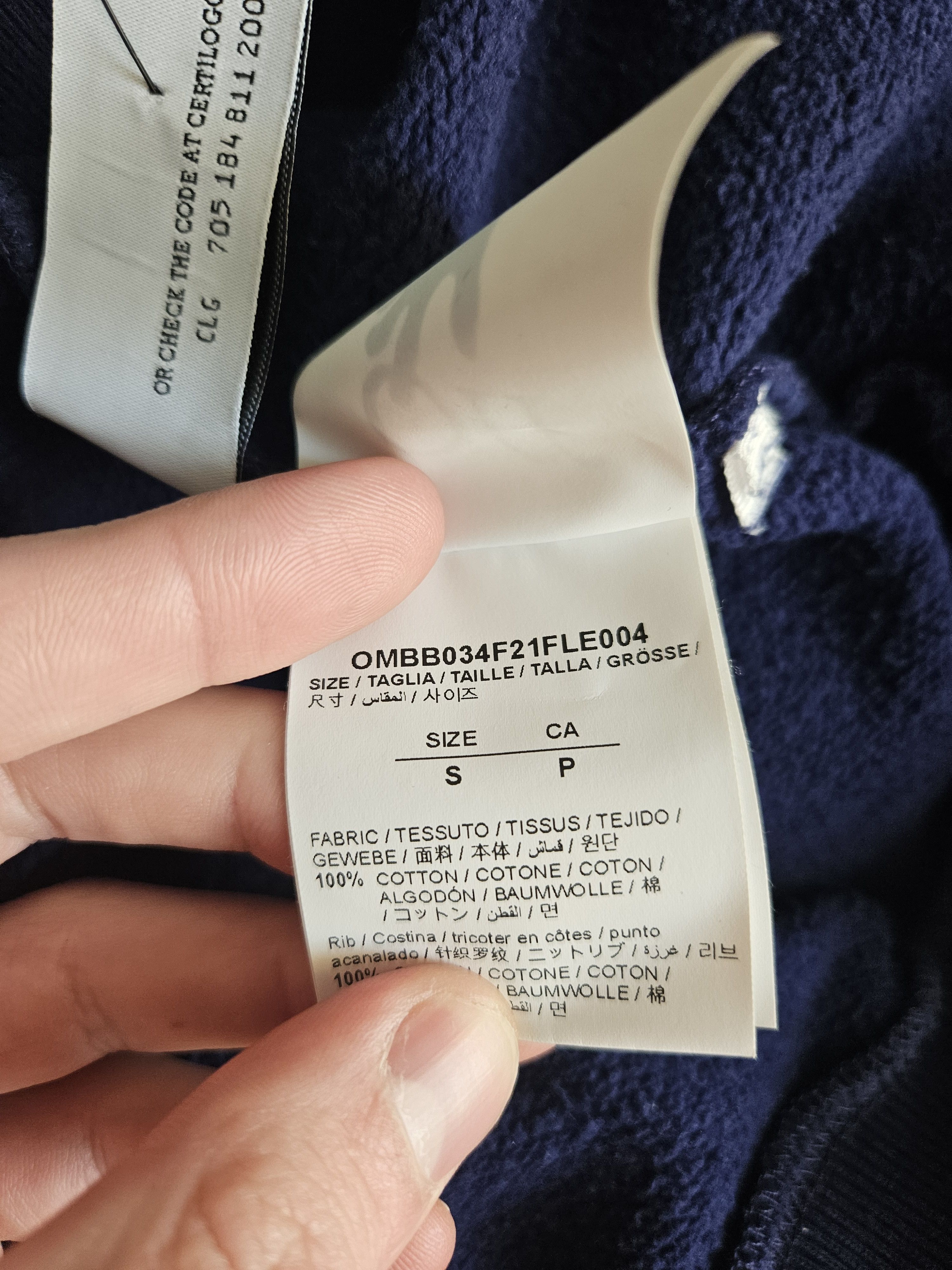 Off-White Oversized Blue Arrows Logo Hoodie Size US S / EU 44-46 / 1 - 10 Thumbnail
