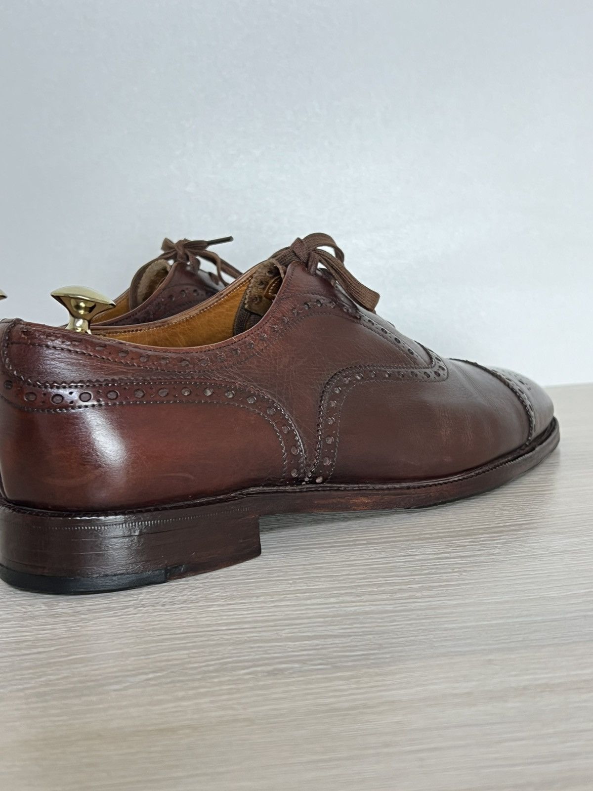 Church's Church's Custom Grade Brown Leather Semi-Brogue Oxfords Size US 9.5 / EU 42-43 - 12 Thumbnail