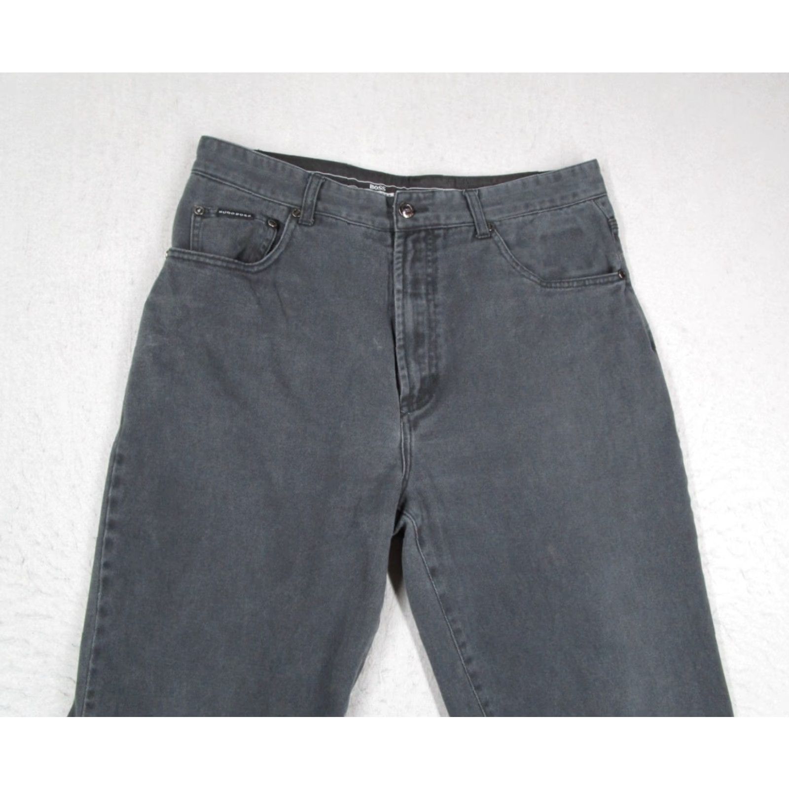 Hugo Boss VINTAGE Hugo Boss Jeans Mens 36 Black Select Line Denim 90s Pattern Straight 5-Pocket Mens Regular Black Size US 36 / EU 52 - 2 Thumbnail