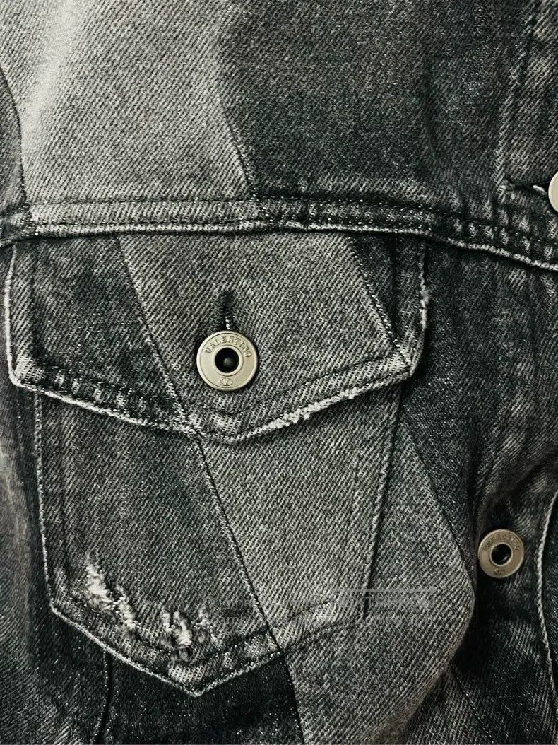 Valentino Valentino Black washed denim jacket Size L / US 10 / IT 46 - 3 Thumbnail