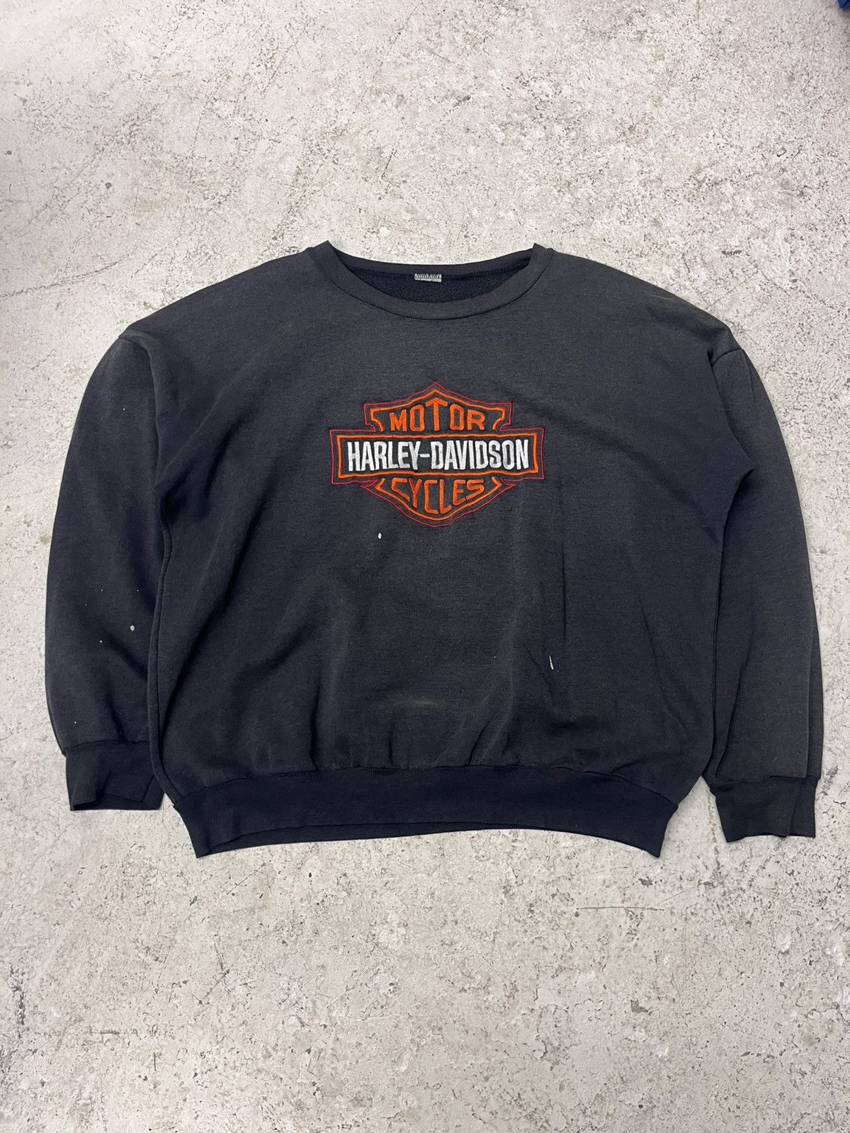 Vintage Vintage harley davidson black sweatshirt Size US M / EU 48-50 / 2 - 2 Thumbnail