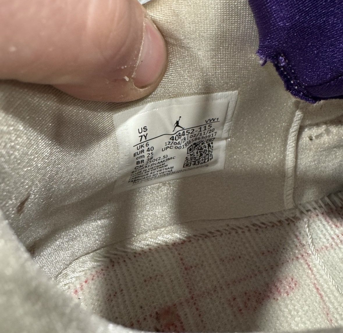 Jordan Brand Jordan 4 GS Purple Metallic Size US 7 / EU 40 - 9 Thumbnail