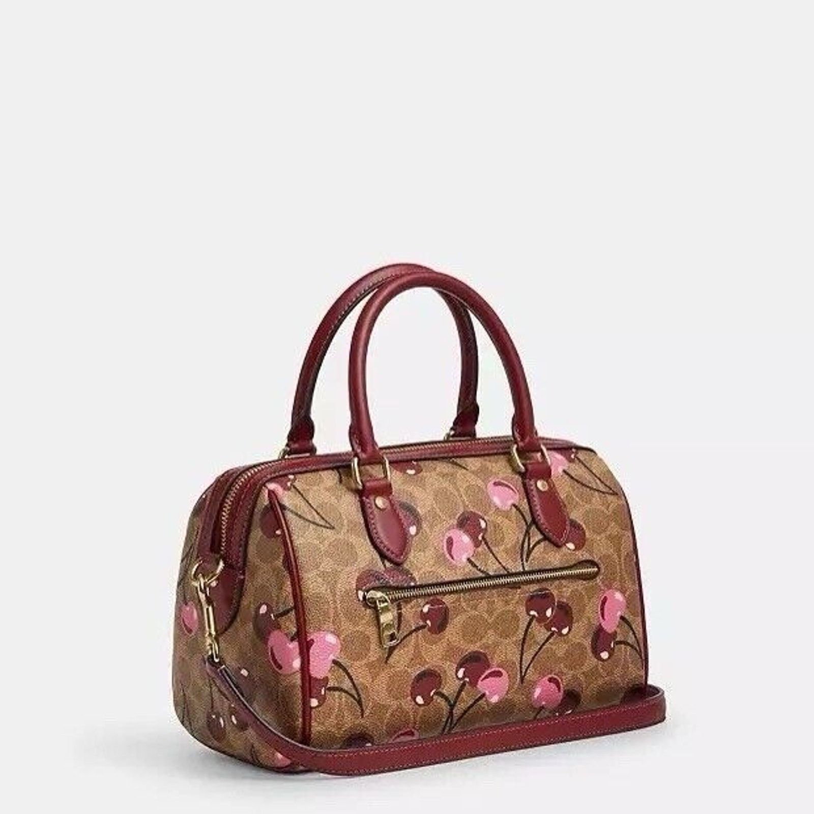 Coach NWT COACH Rowan Satchel Bag In Signature Cherry Print CY692 Size ONE SIZE - 9 Thumbnail