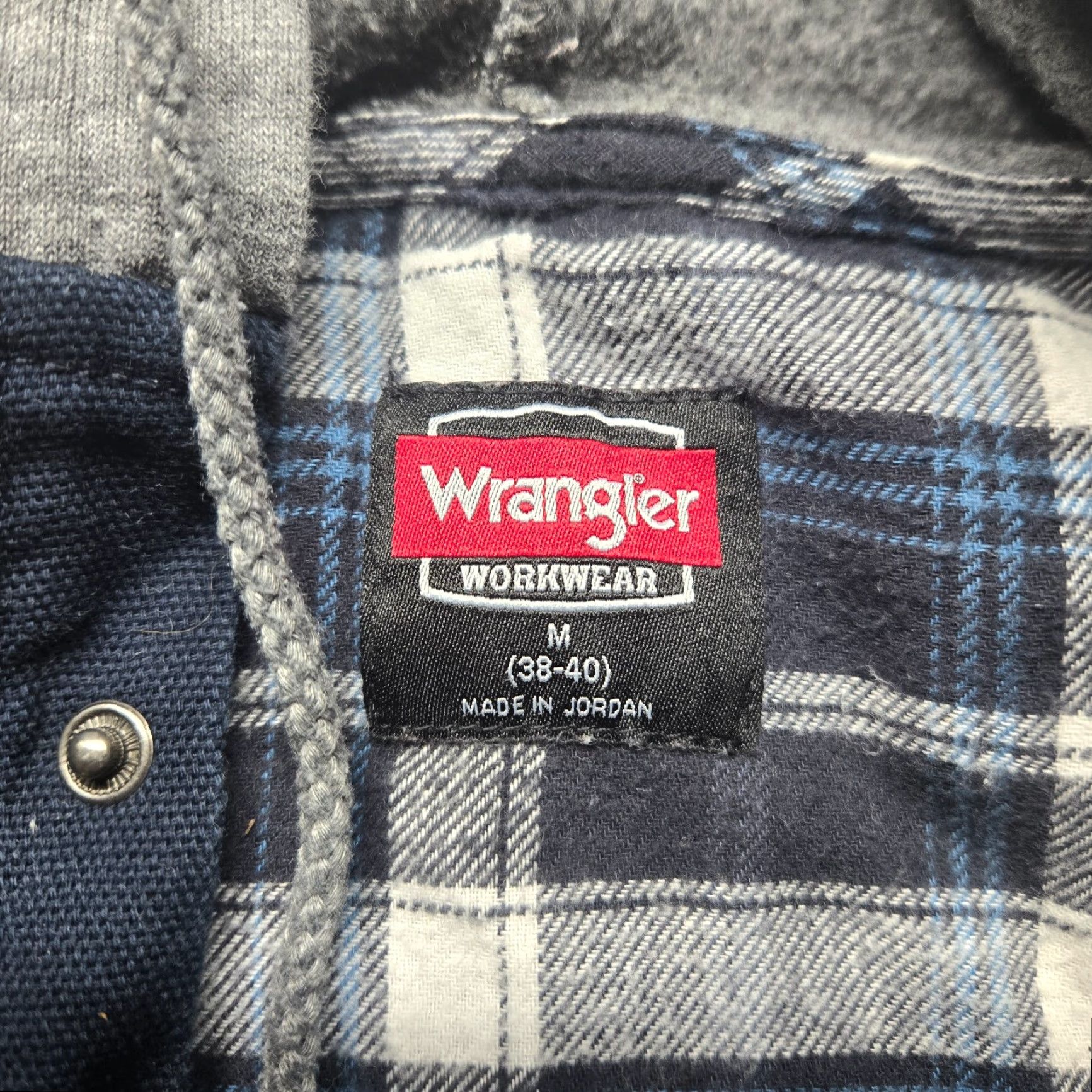 Wrangler Wrangler Shirt Jacket Black Hooded Snap Button Lined Adult Men Medium Quilted Pockets Fall Winter Vintage: No Size US M / EU 48-50 / 2 - 4 Thumbnail