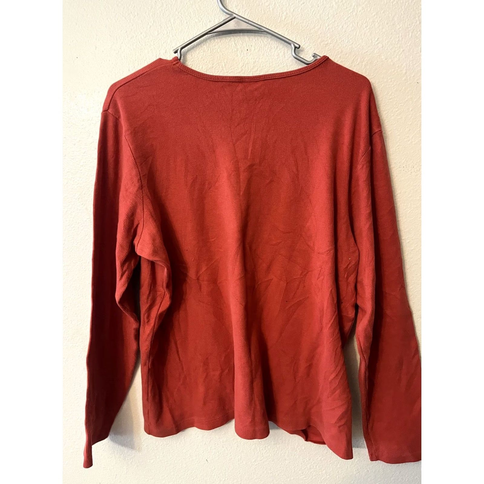 Vintage VINTAGE Sonoma Blank T-Shirt Mens Large Red Long Sleeve 90's Y2K Grunge Faded Size US L / EU 52-54 / 3 - 2 Thumbnail