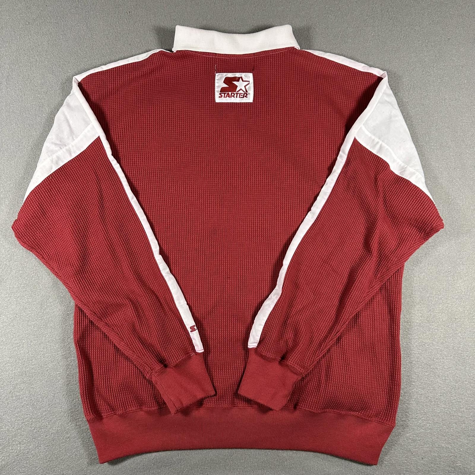 Starter Starter Men Long Sleeve Polo Shirt Waffle knit USC L red Size US L / EU 52-54 / 3 - 2 Thumbnail