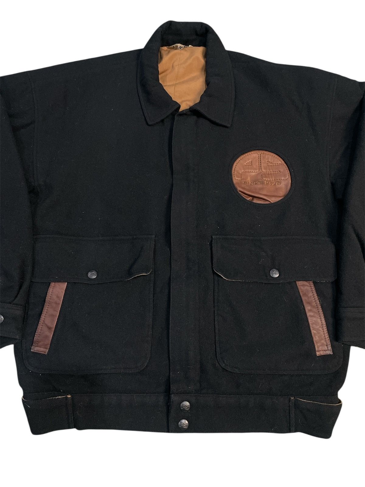 Japanese Brand Vintage 1980s Pia Sport Wool Issey Miyake Leather Patch Size US M / EU 48-50 / 2 - 3 Thumbnail