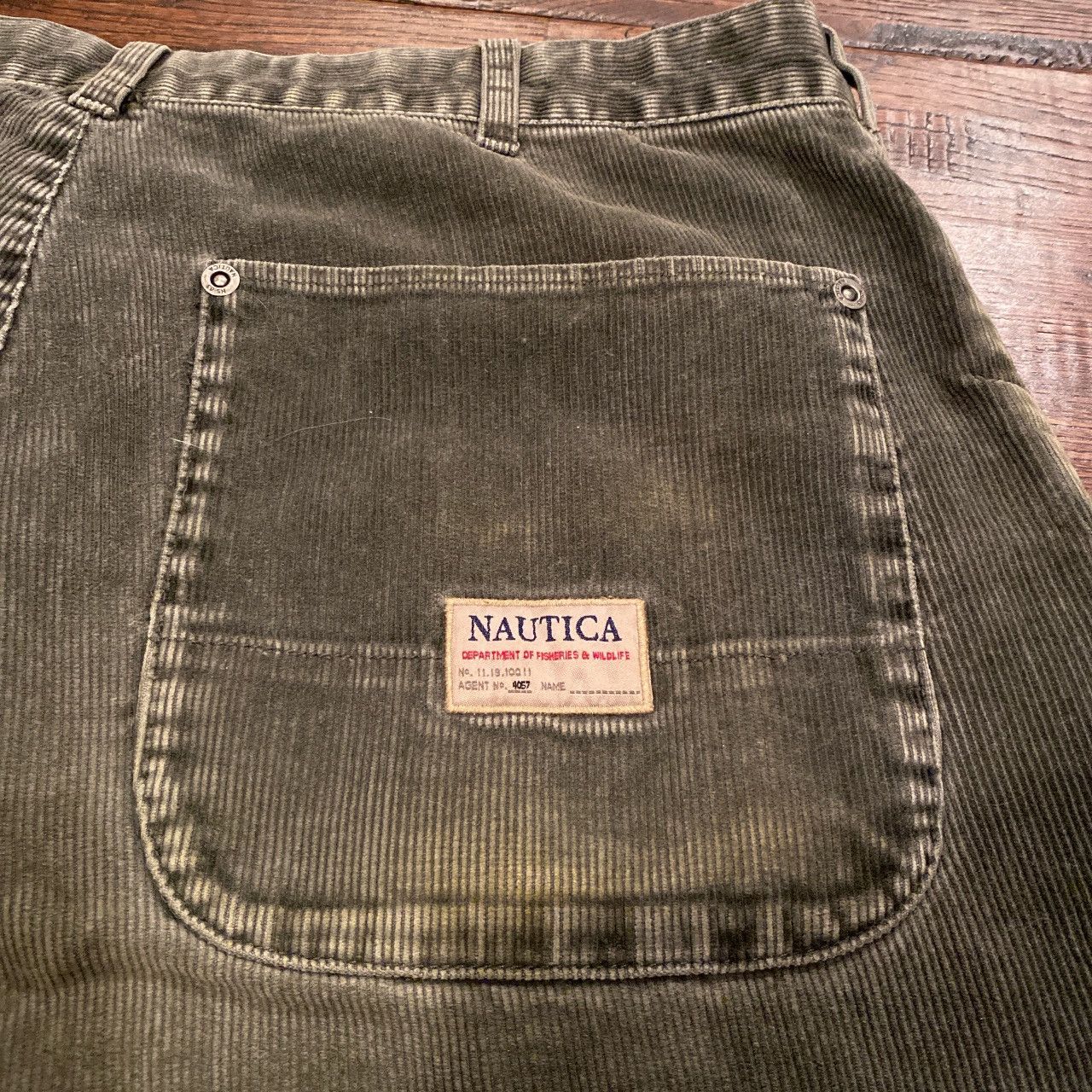Nautica × Vintage Vintage Green Nautica Corduroy Pants Size US 33 - 4 Thumbnail