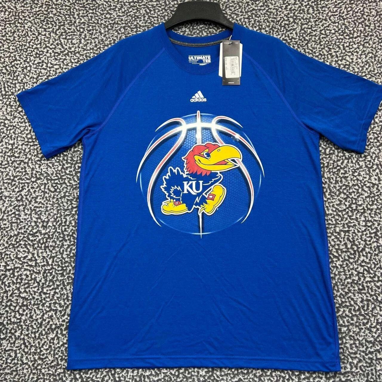 Adidas Kansas Jayhawks Shirt Men Adidas Short Sleeve Crew Neck L Size US L / EU 52-54 / 3 - 1 Thumbnail