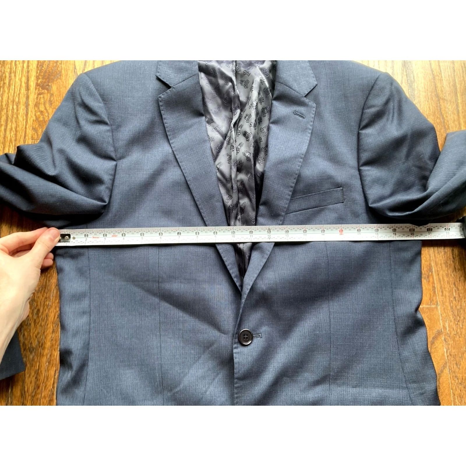 Psycho Bunny Psycho Bunny Sport Coat Mens 40 Regular Notch Wool Blue 2 Button Jacket 100% Wool Navy Blue Long Jacket 40L Size US XXS / EU 40 - 3 Thumbnail