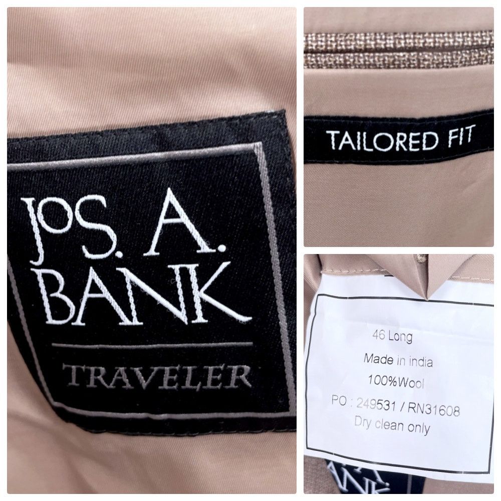 Jos. A. Bank Jos A Bank Travelers Tailored Brown Mens 46L Size 46L - 7 Thumbnail