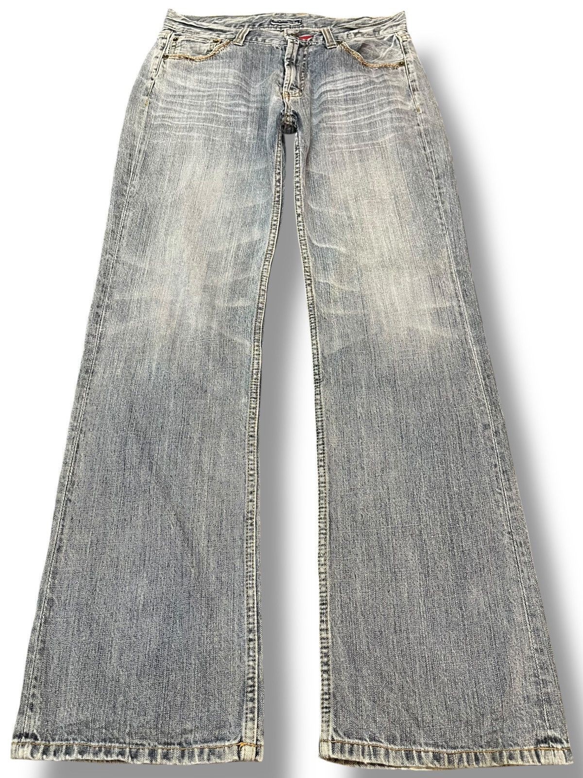 If Six Was Nine Vintagw Villand Faded Whiskers Zipper Back Pocket Denim Size US 31 - 1 Thumbnail