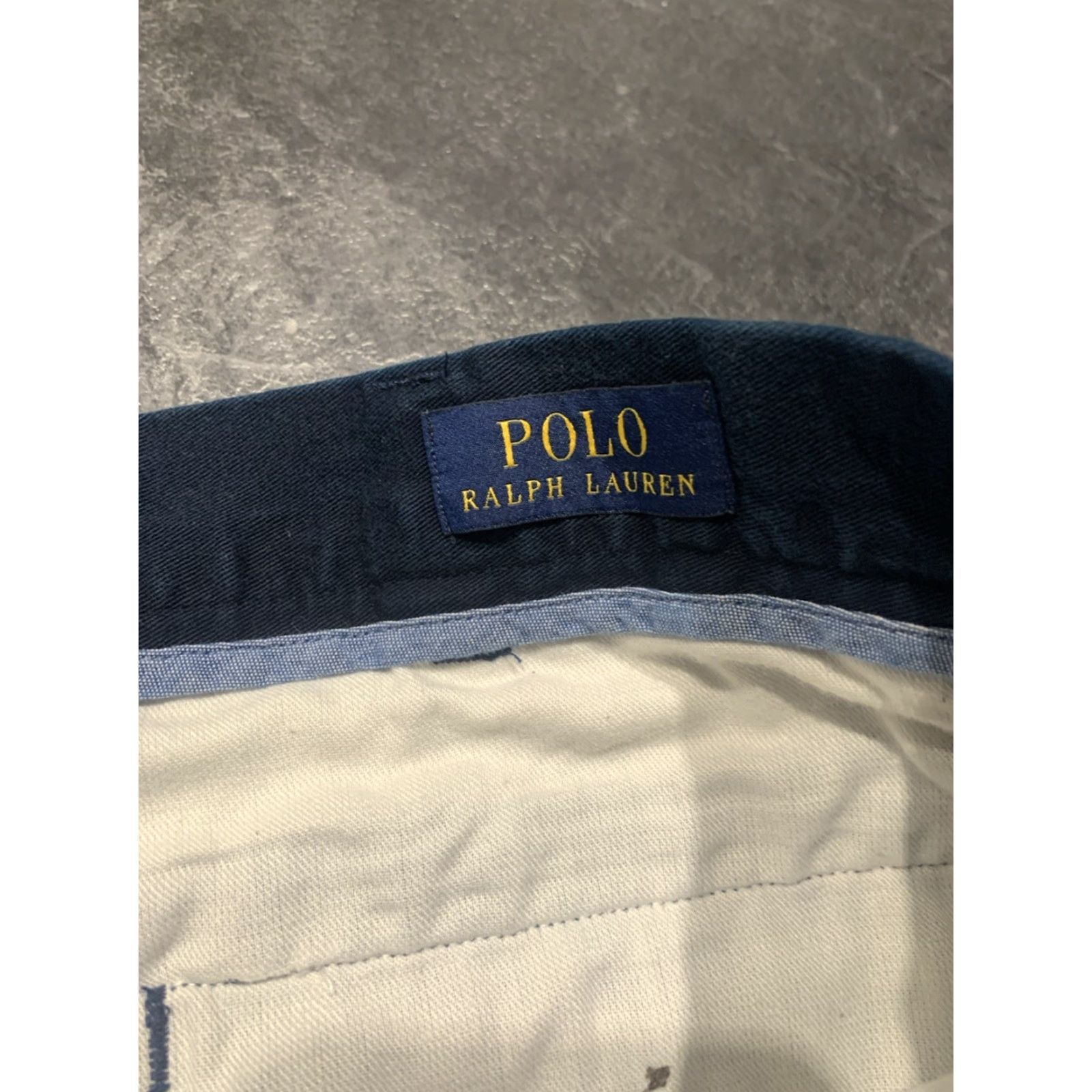 Polo Ralph Lauren VINTAGE Polo Ralph Lauren Chino Shorts Mens 42 Regular Fit Flat Front Navy Green Stretch Men Size US XL / EU 56 / 4 - 4 Thumbnail
